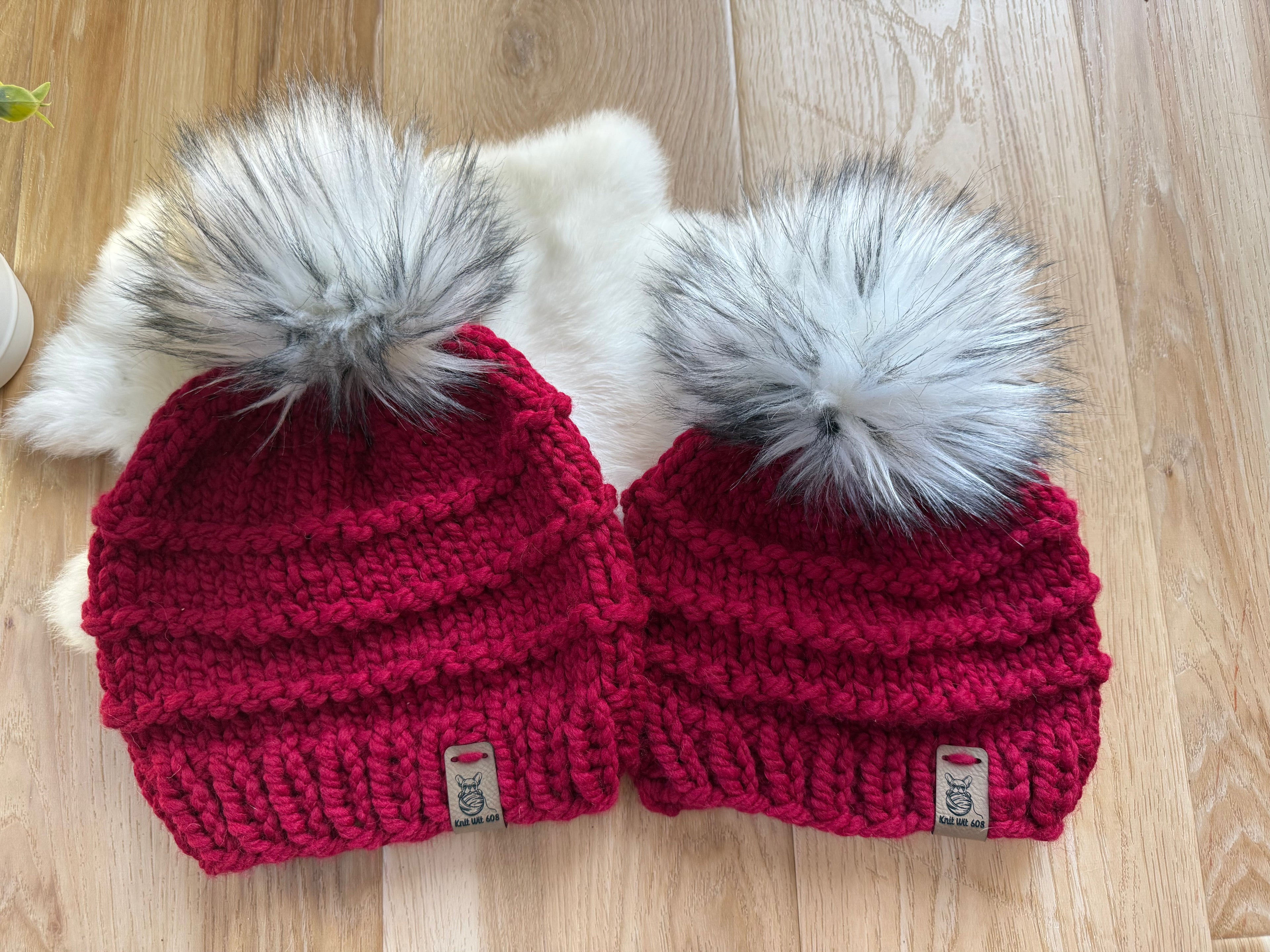 Parent and child matching hat set