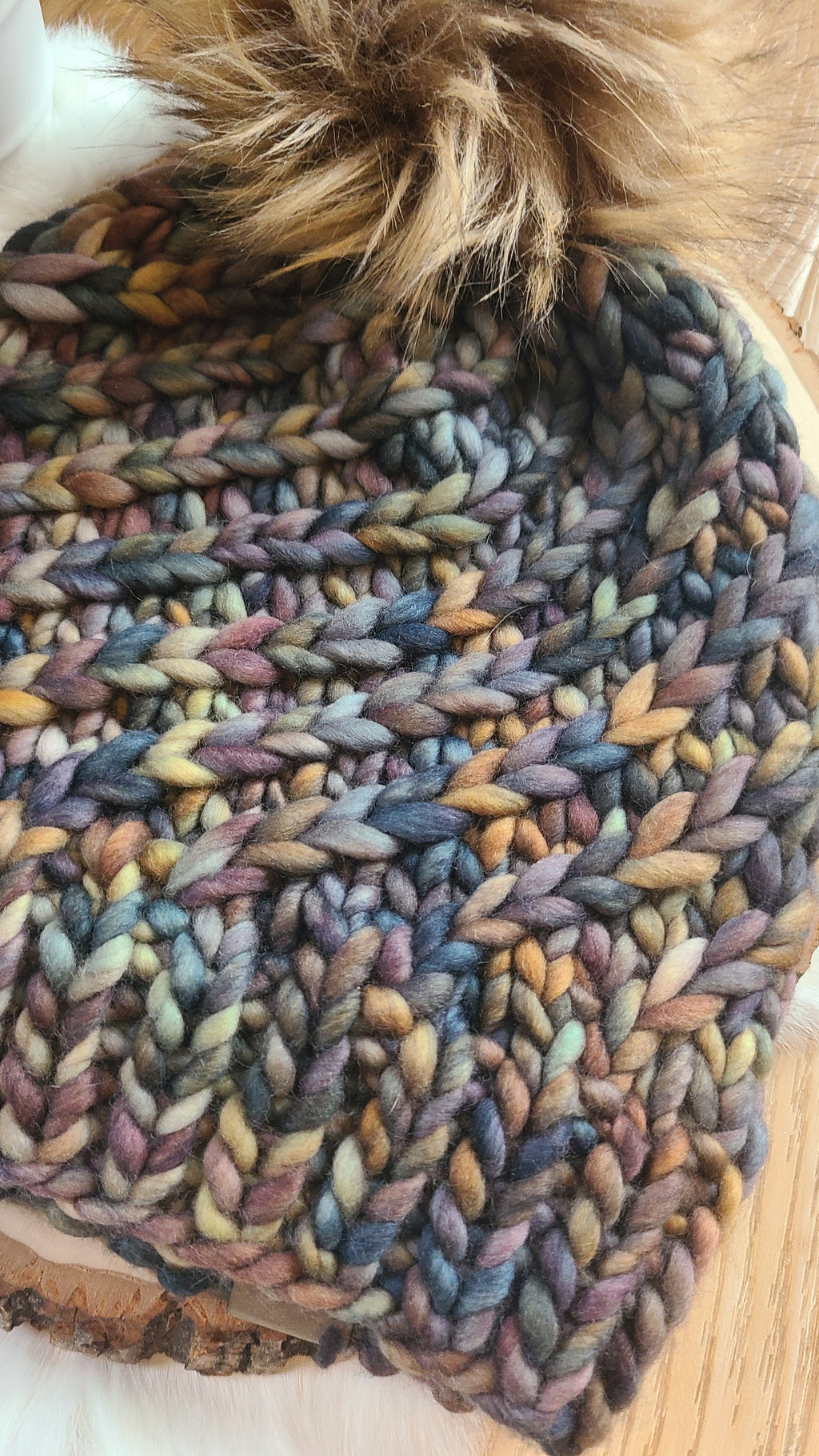 Woodland Swirl knit hat