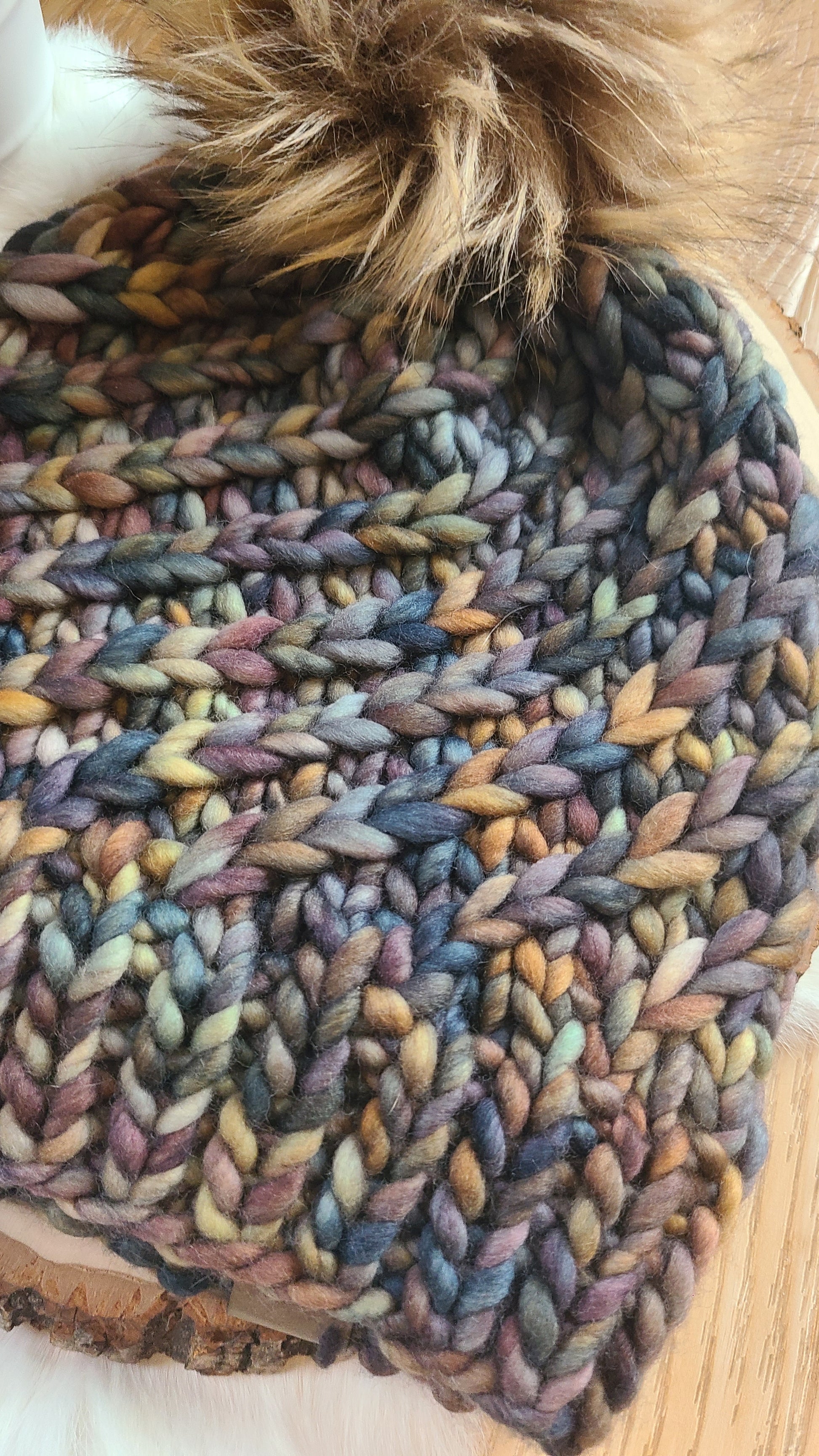 Woodland Swirl knit hat