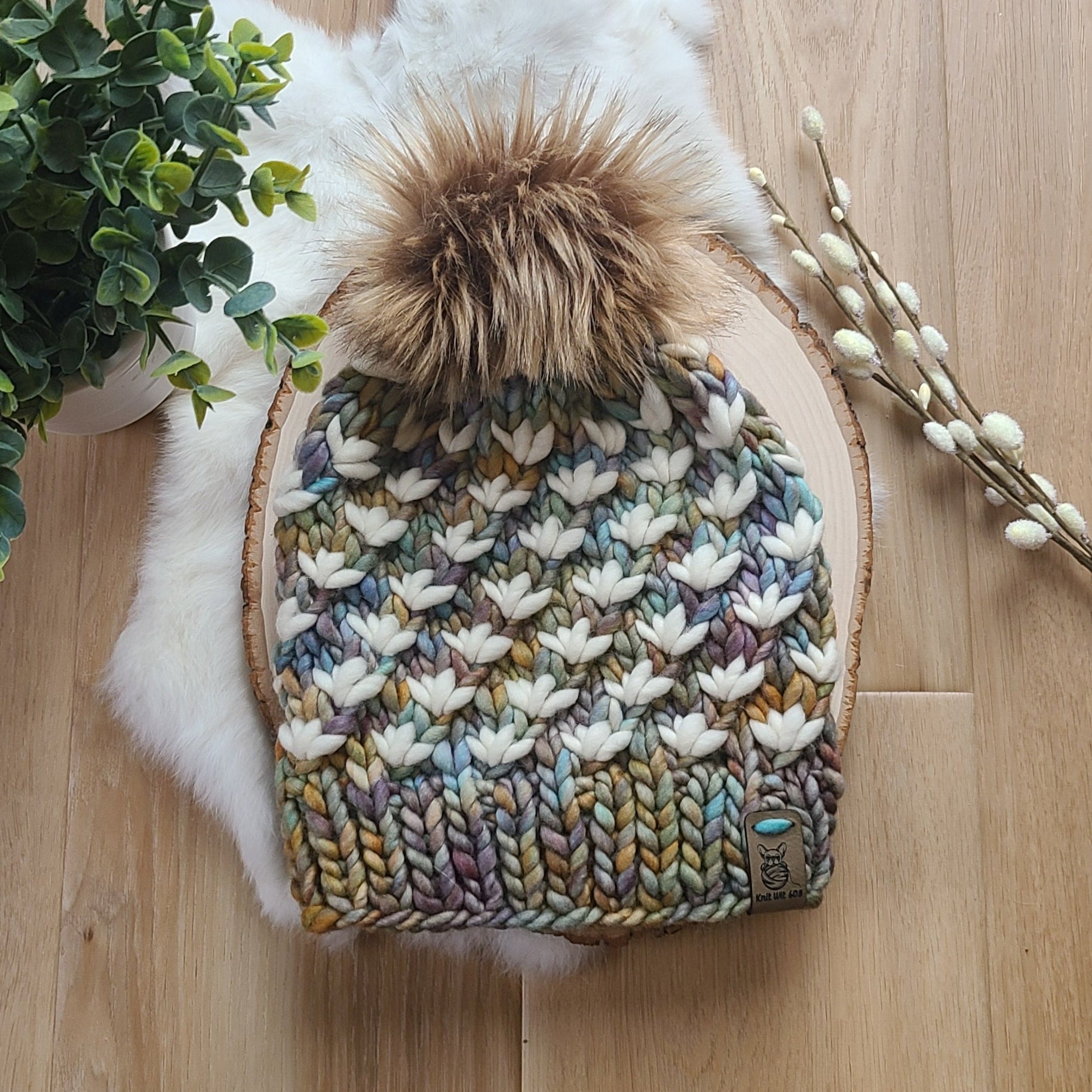 Lotus Grove - merino wool knit hat