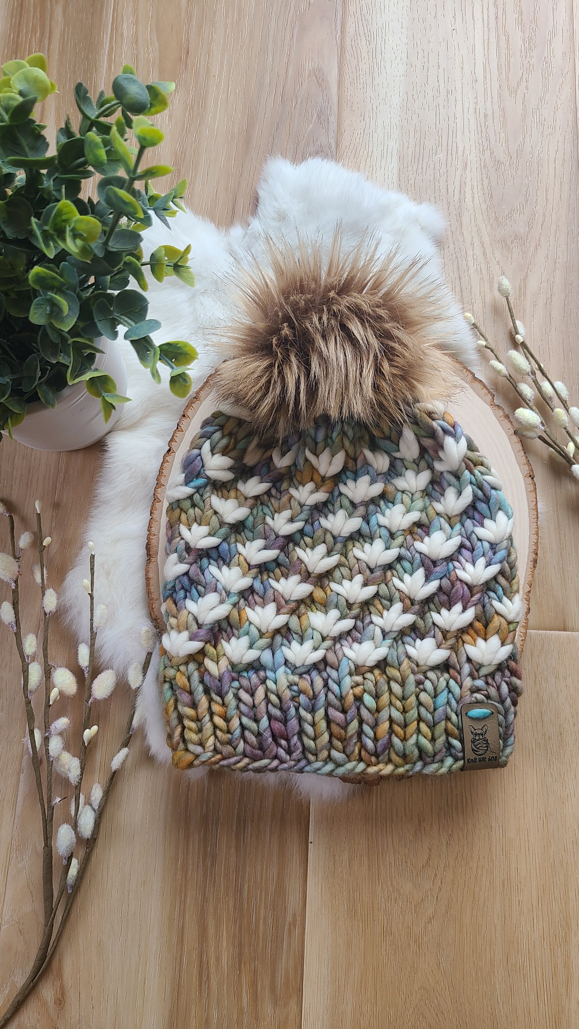 Lotus Grove - merino wool knit hat