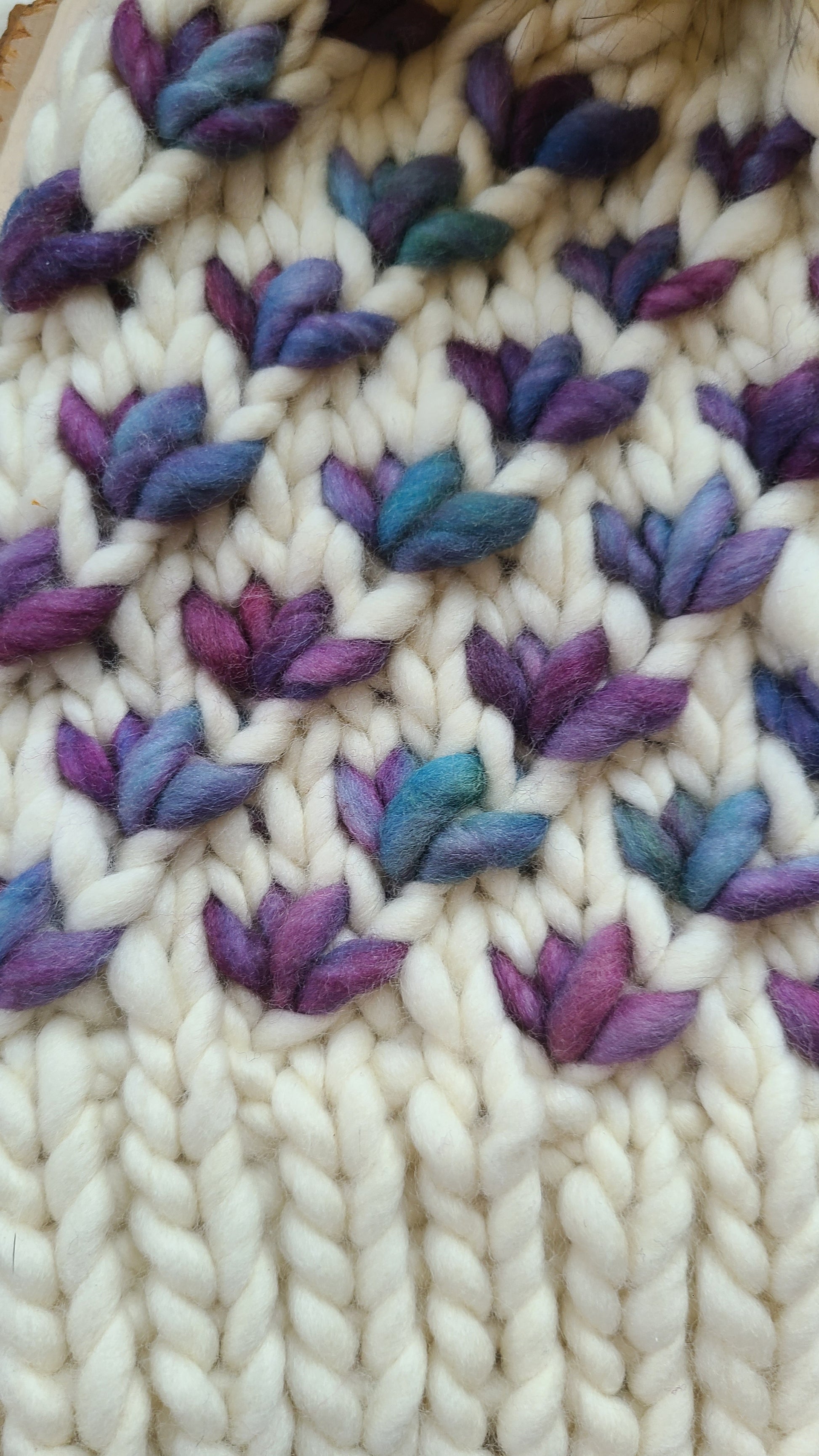 Whispering Lotus - merino wool knit hat