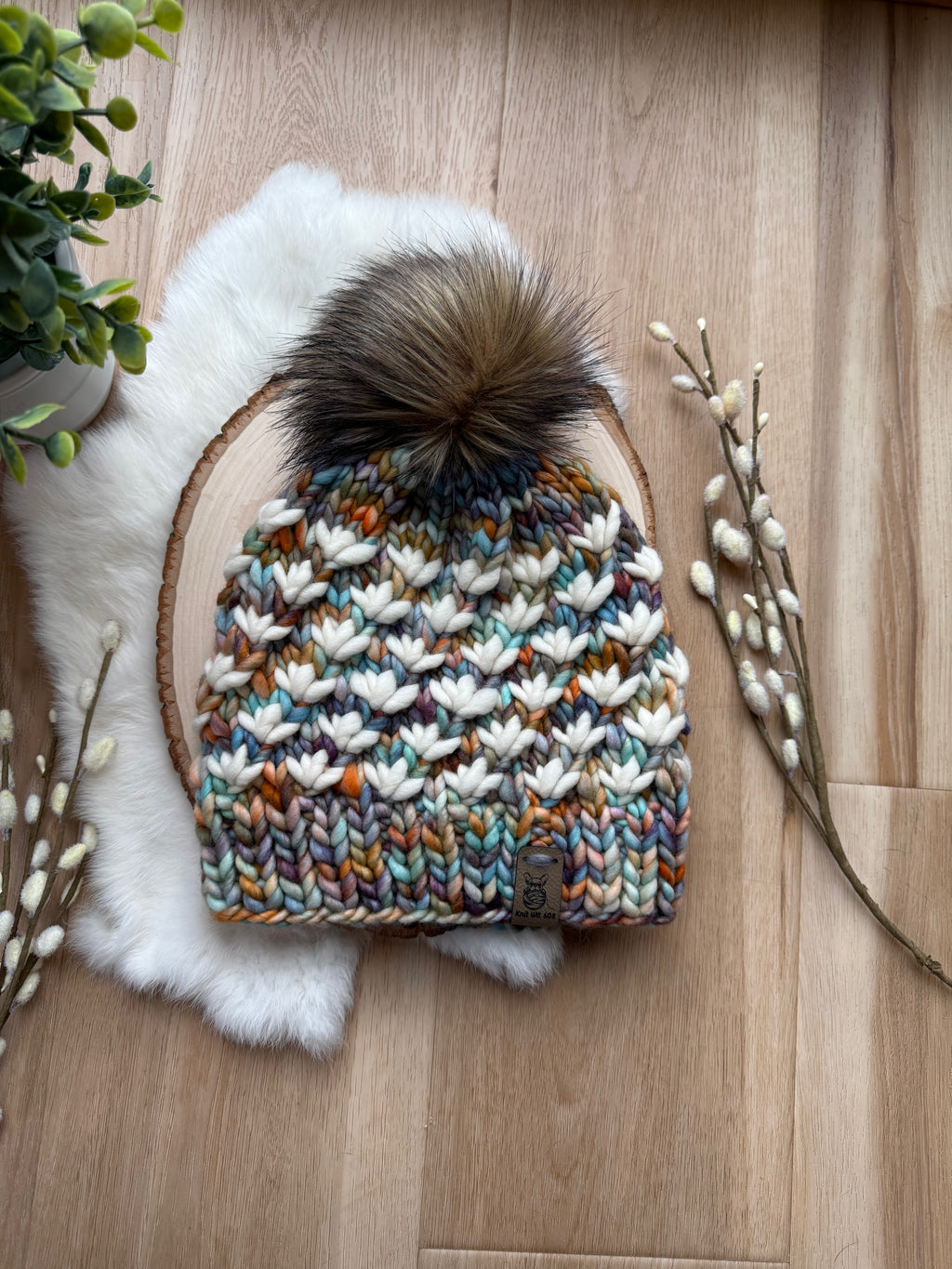 Lotus Grove - merino wool knit hat