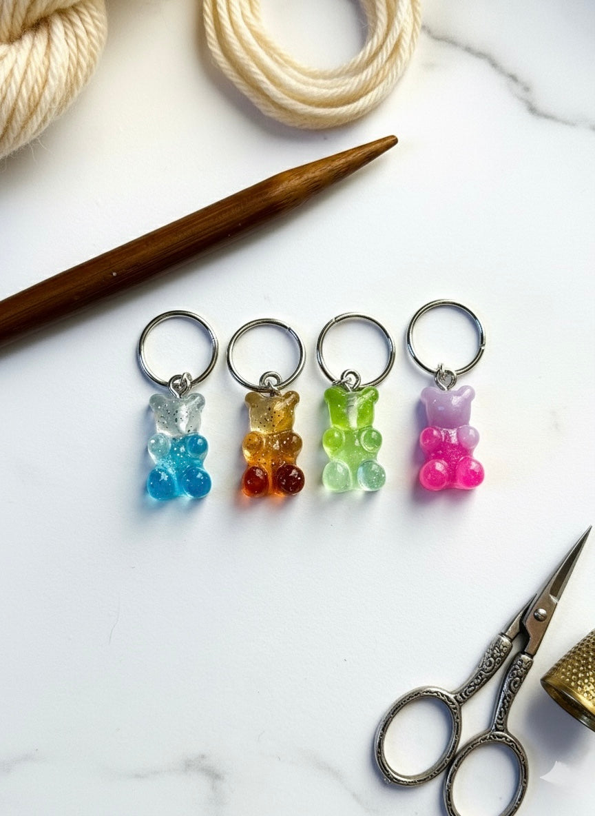 Gummy Bear Stitch Markers for Knitting & Crochet