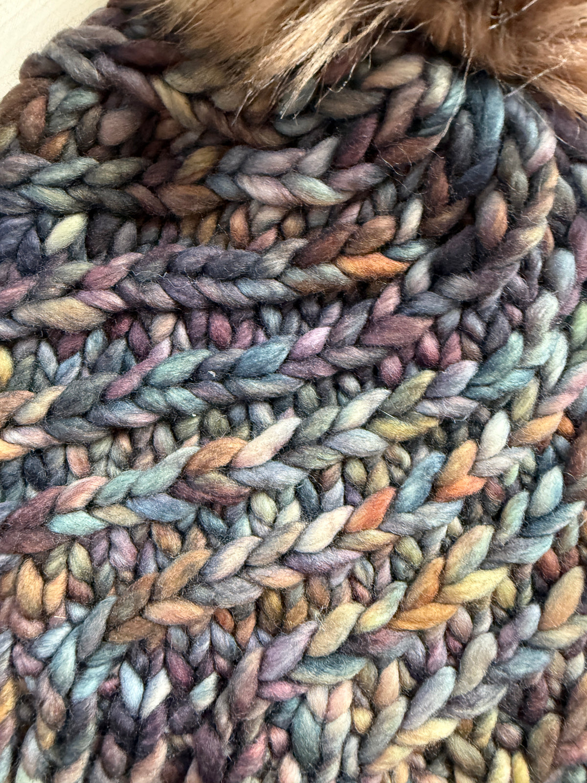 Woodland Swirl knit hat