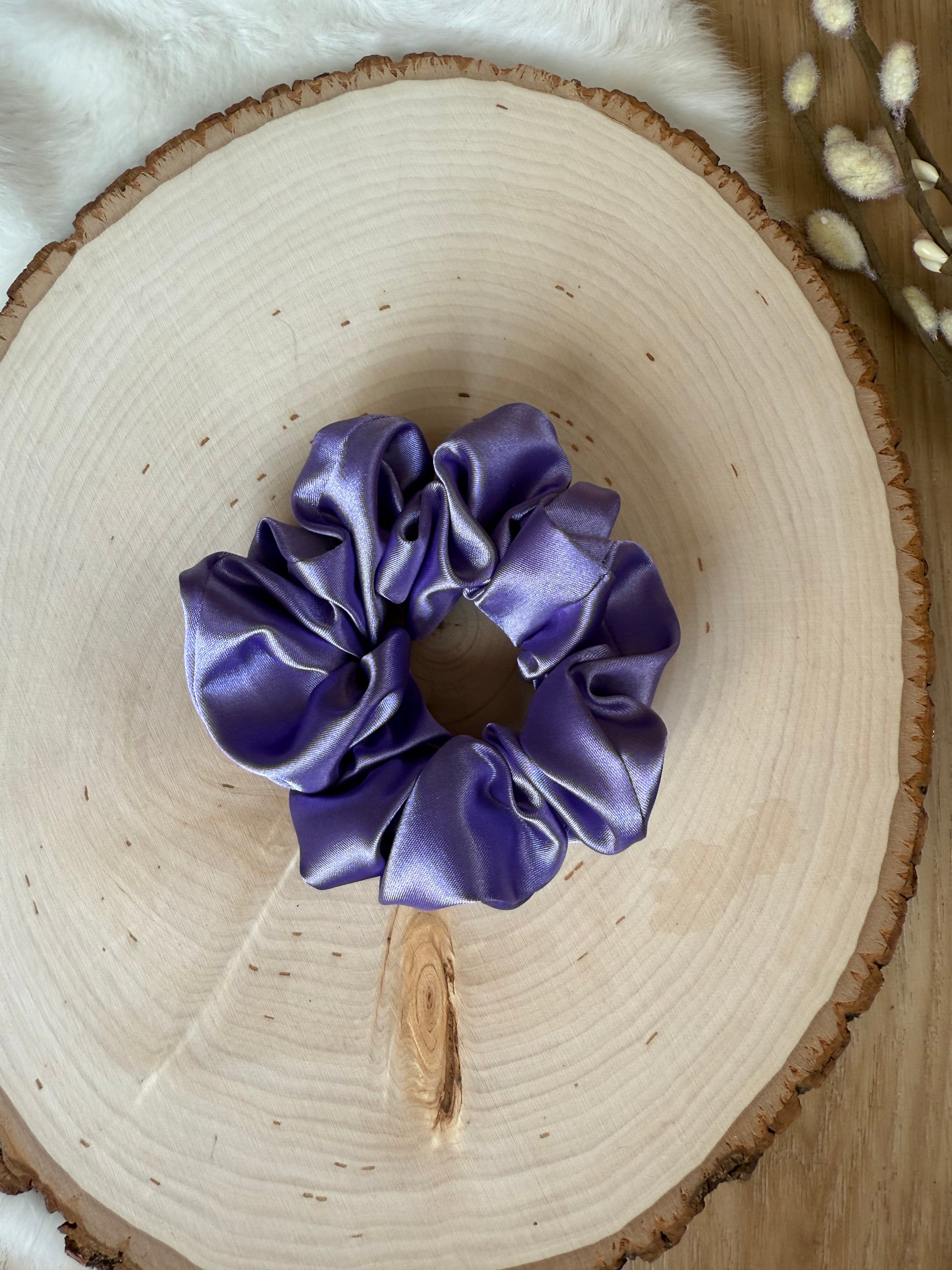 Satin scrunchie - solid colors (medium size)