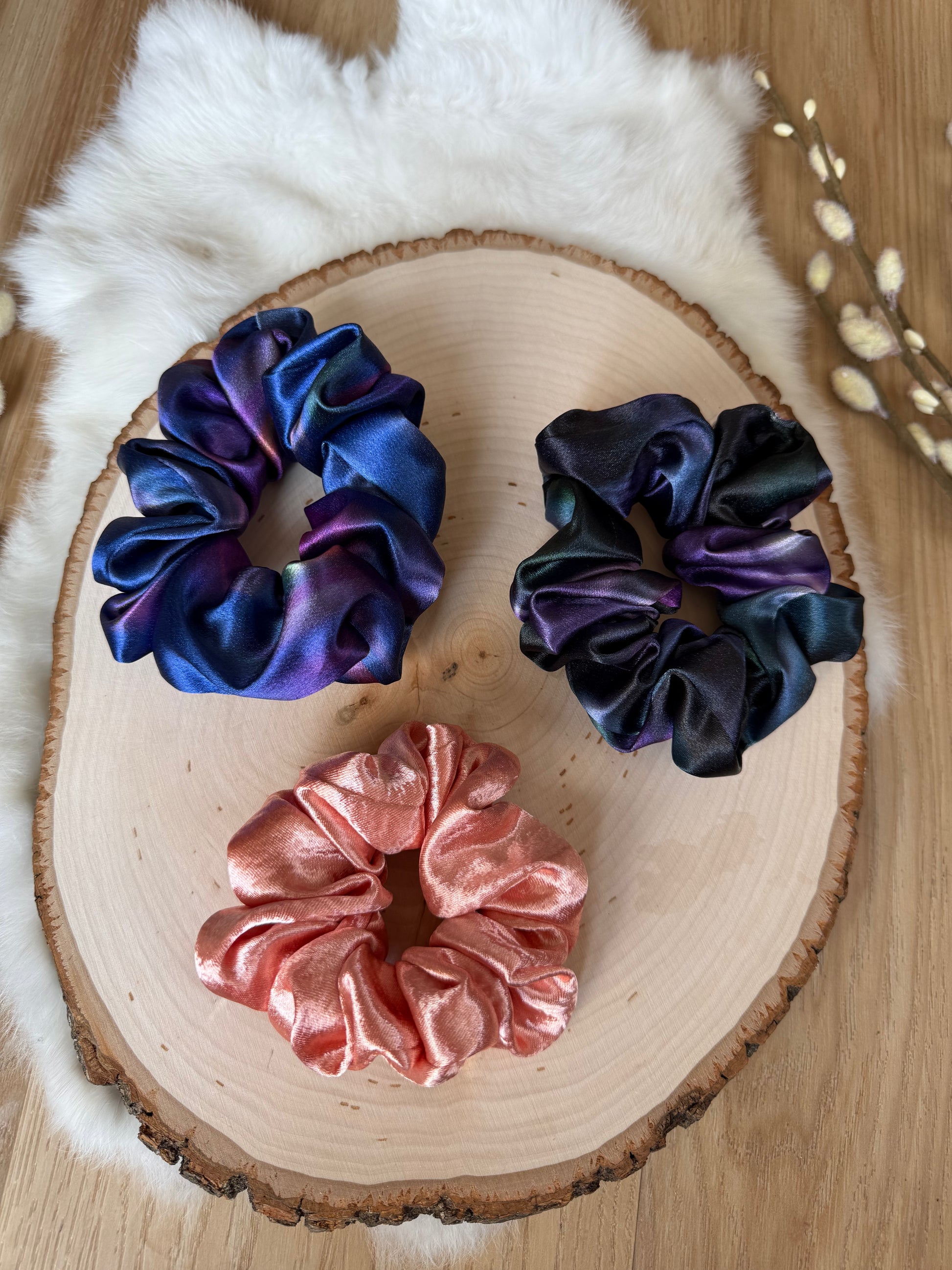 Satin scrunchie - prints (medium size)