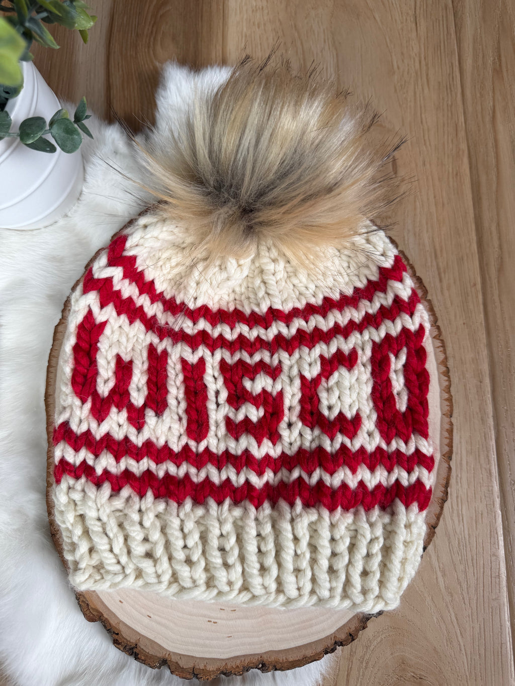 Wisconsin winter hat (white)