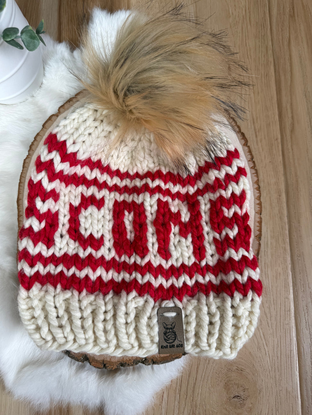Wisconsin winter hat (white)