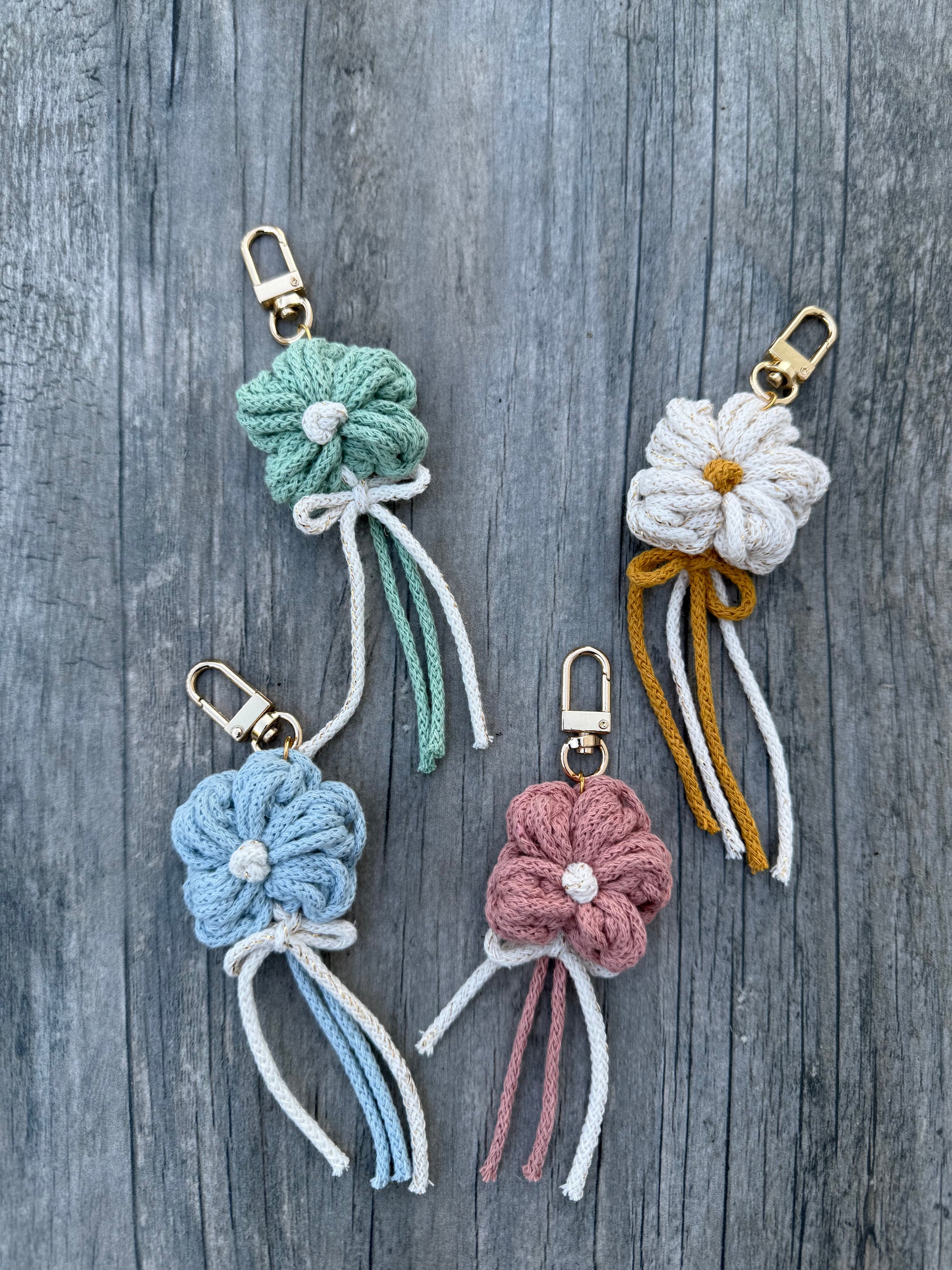 Flower bag charm