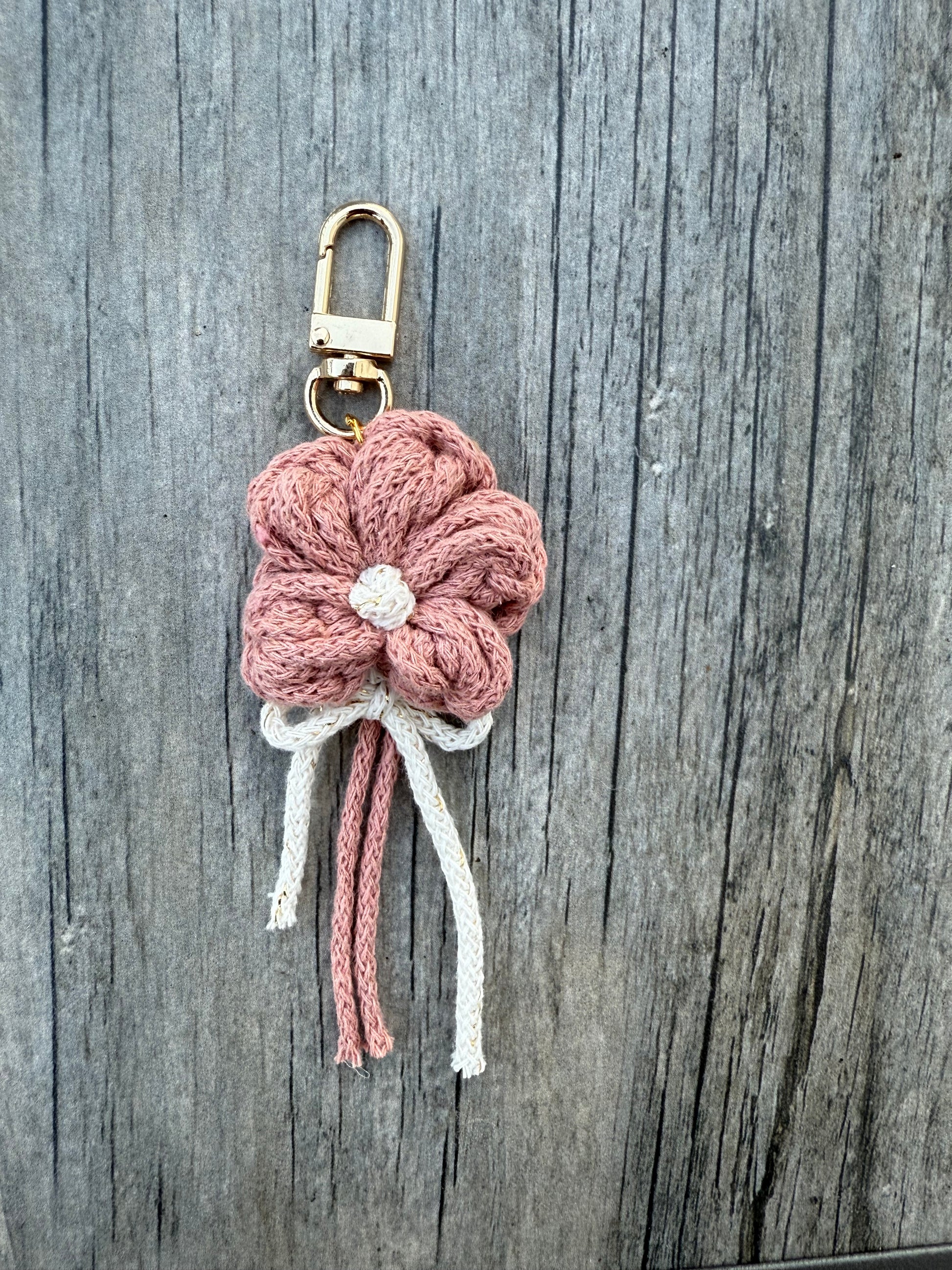 Flower bag charm