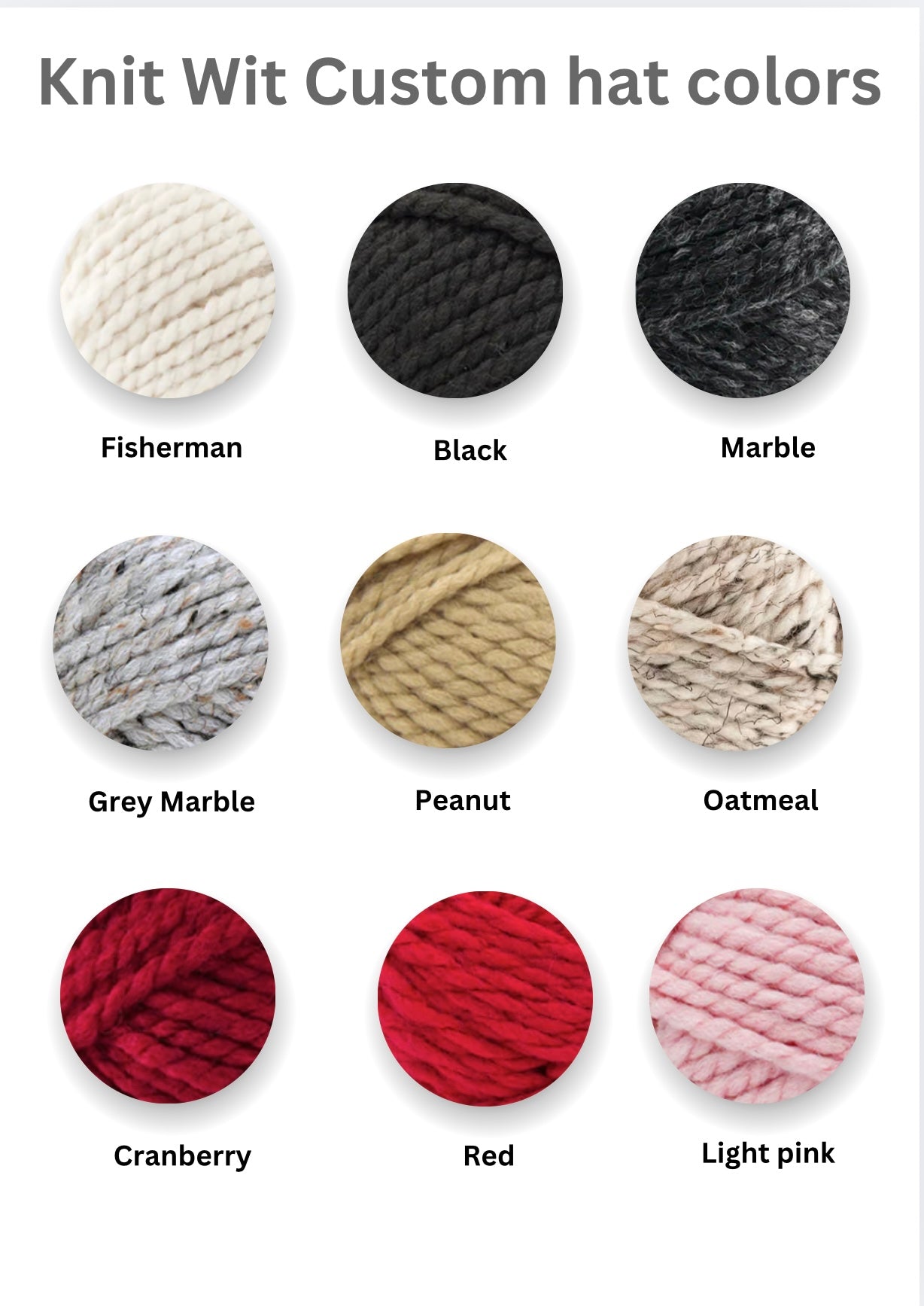 Custom knit hat (Standard processing time)