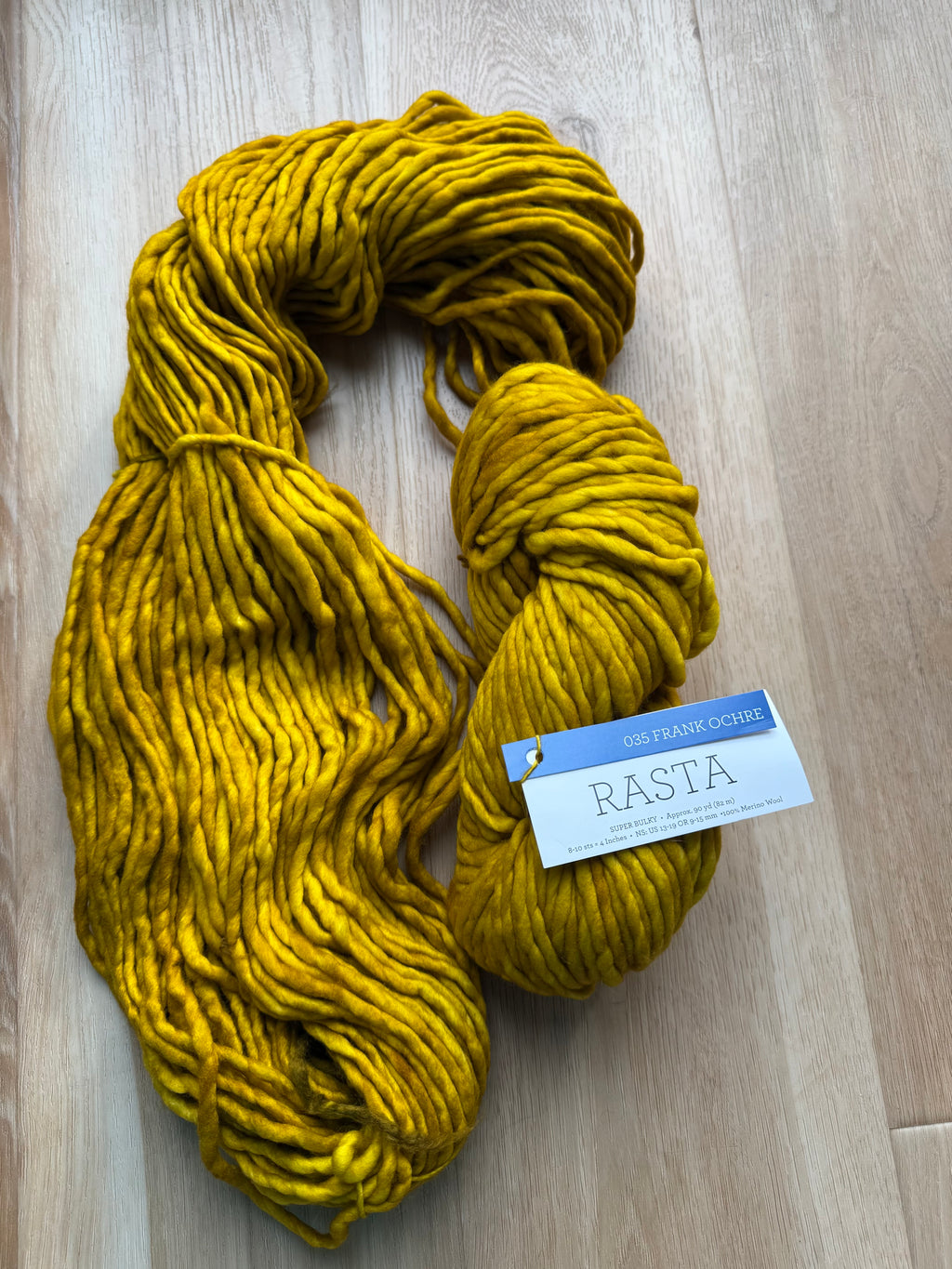 Malabrigo Rasta Frank Ochre merino wool