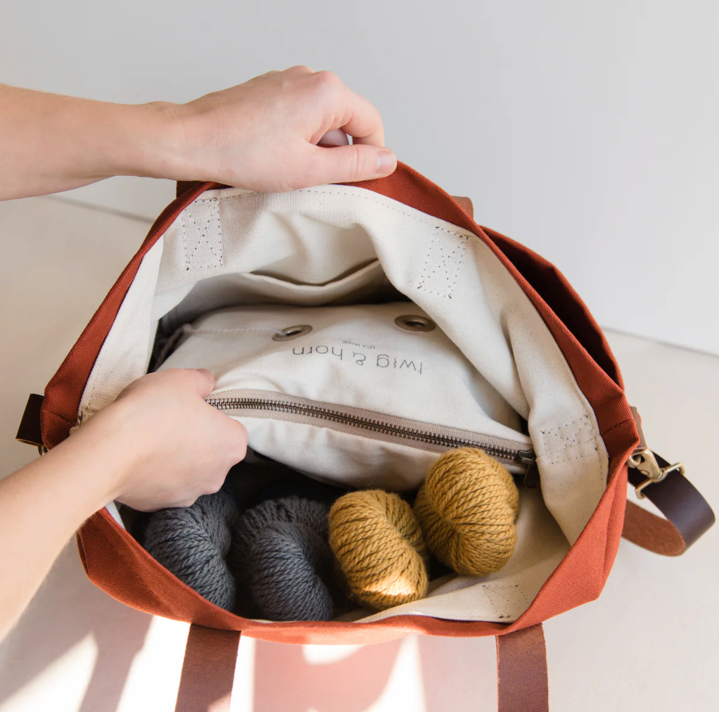 Twig & Horn Canvas Crossbody Project Bag
