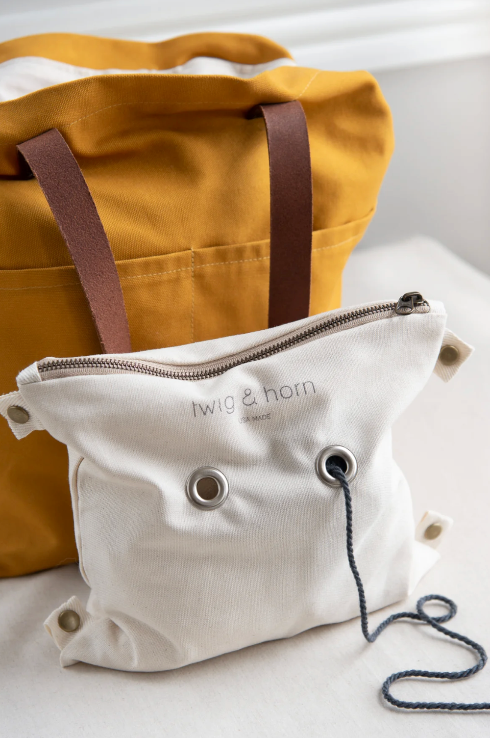 Twig & Horn Canvas Crossbody Project Bag