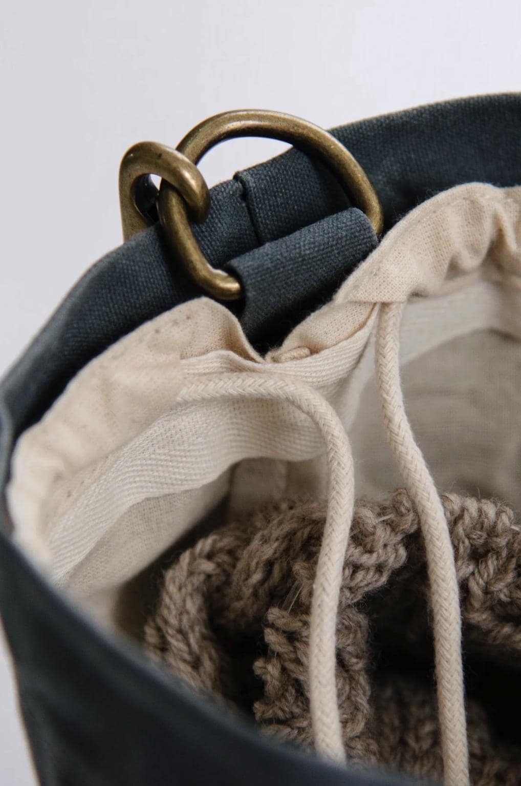 Project tote, knitting bag, knitting organizer crochet bag, craft tote bucket bag