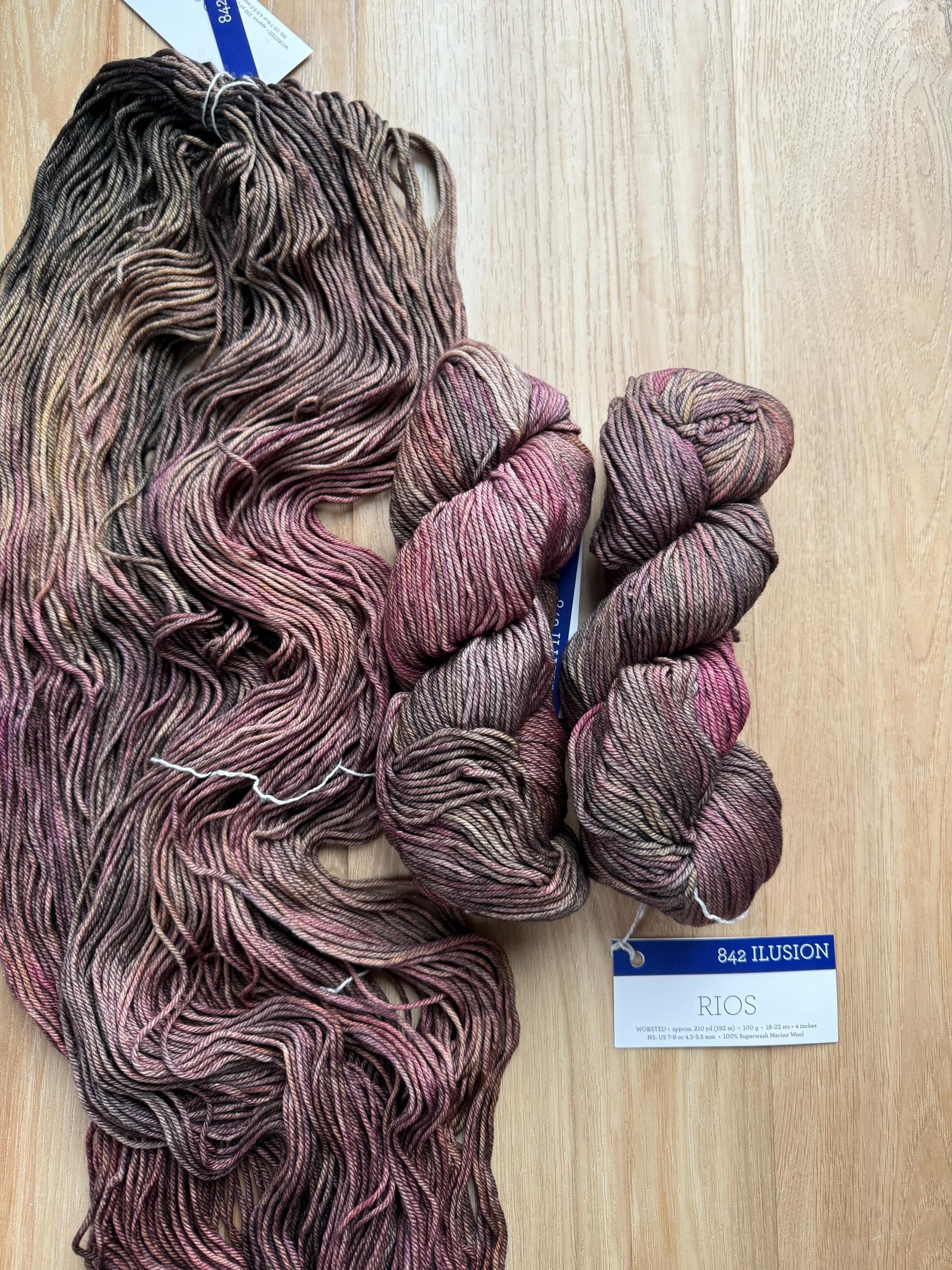 Malabrigo Rios Illusion, Worsted hand dyed wool yarn