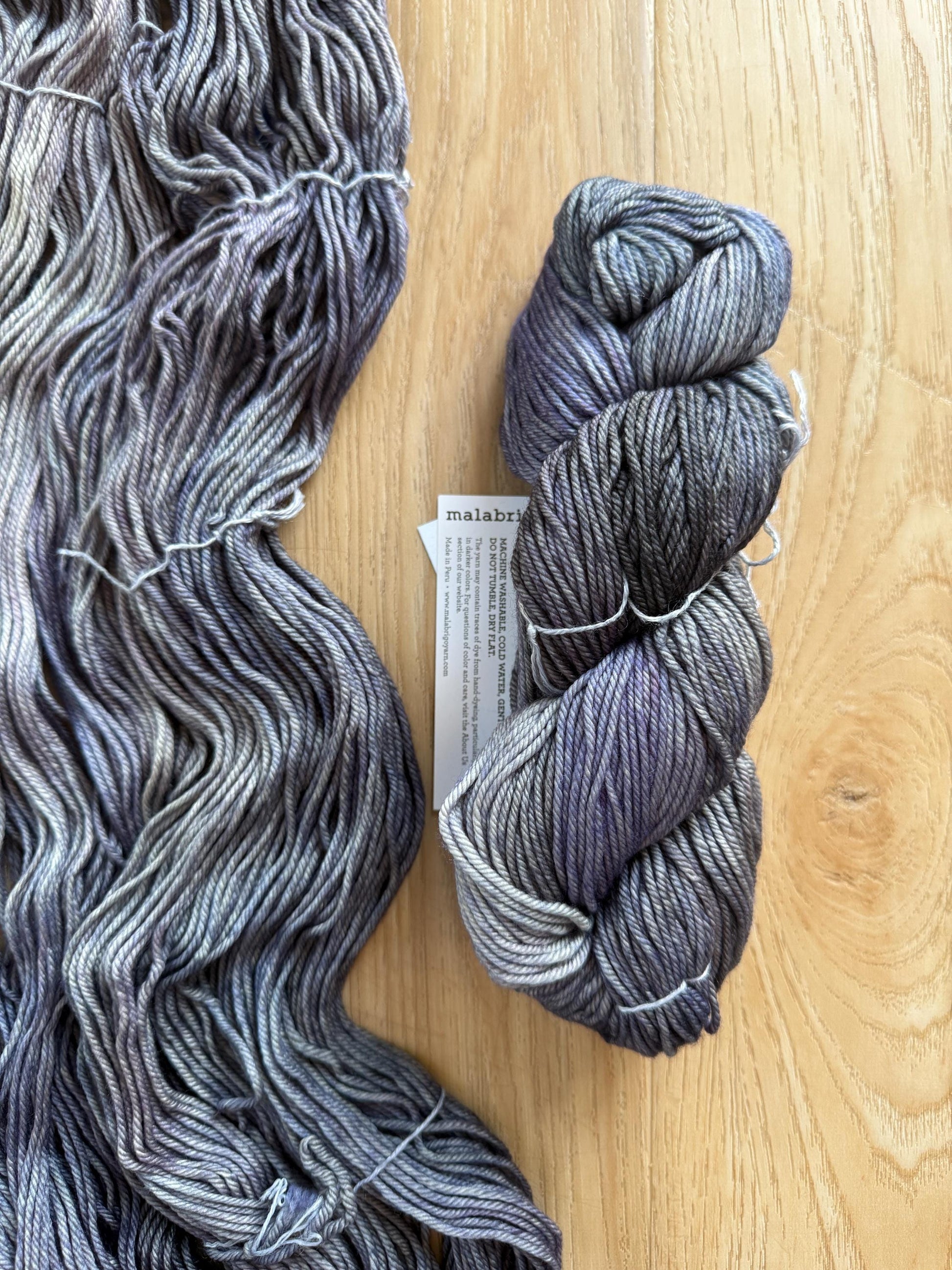 Malabrigo Rios Winter Lake Yarn – Worsted Weight Superwash Merino Wool, Hand Dyed Soft Yarn