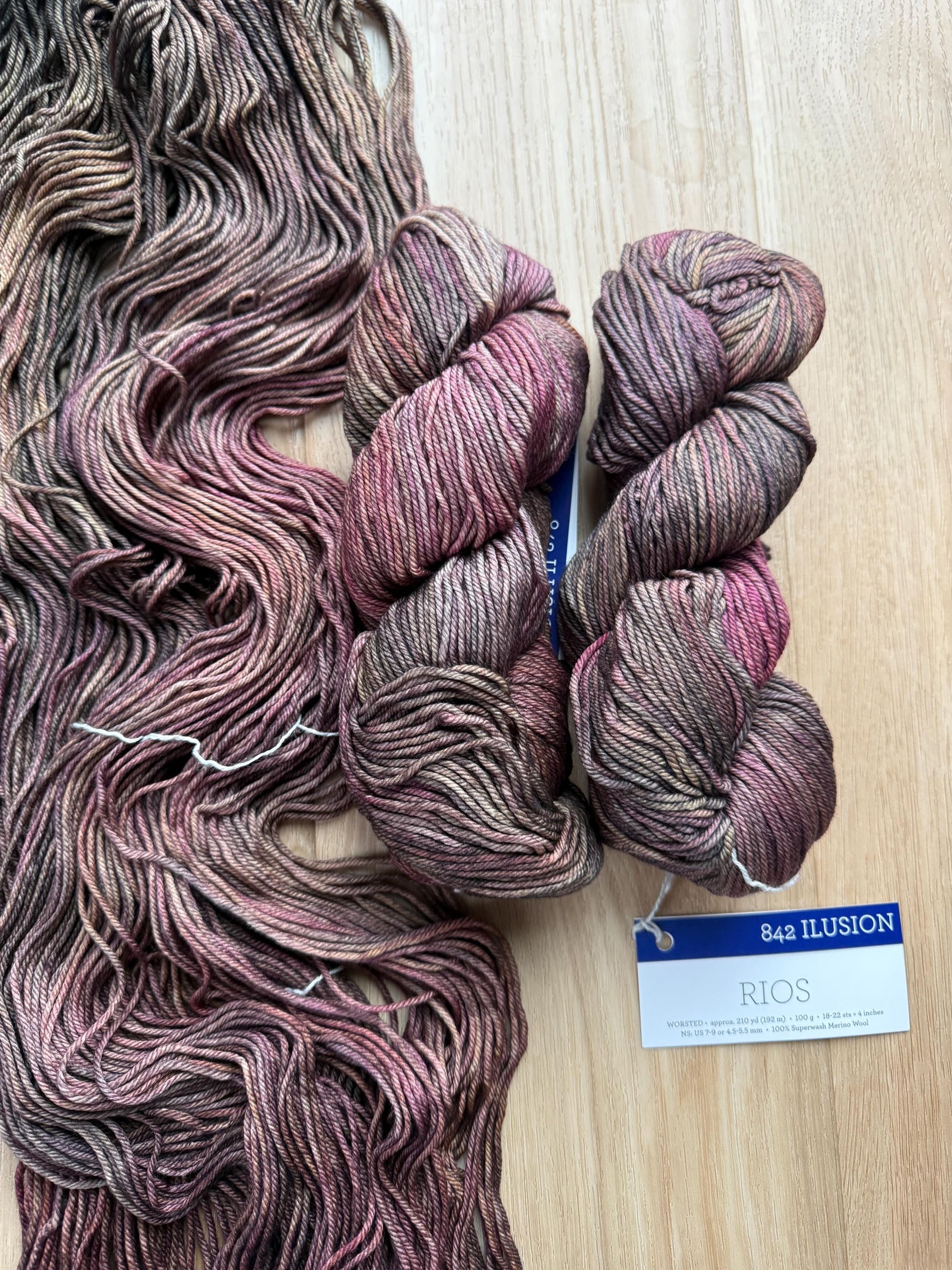 Malabrigo Rios Illusion, Worsted hand dyed wool yarn