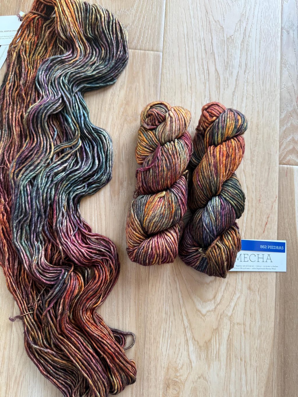 Malabrigo Mecha Piedras Yarn – Bulky Weight Superwash Merino Wool, Hand Dyed Soft Single-Ply Yarn, Chunky Knitting & Crochet Yarn