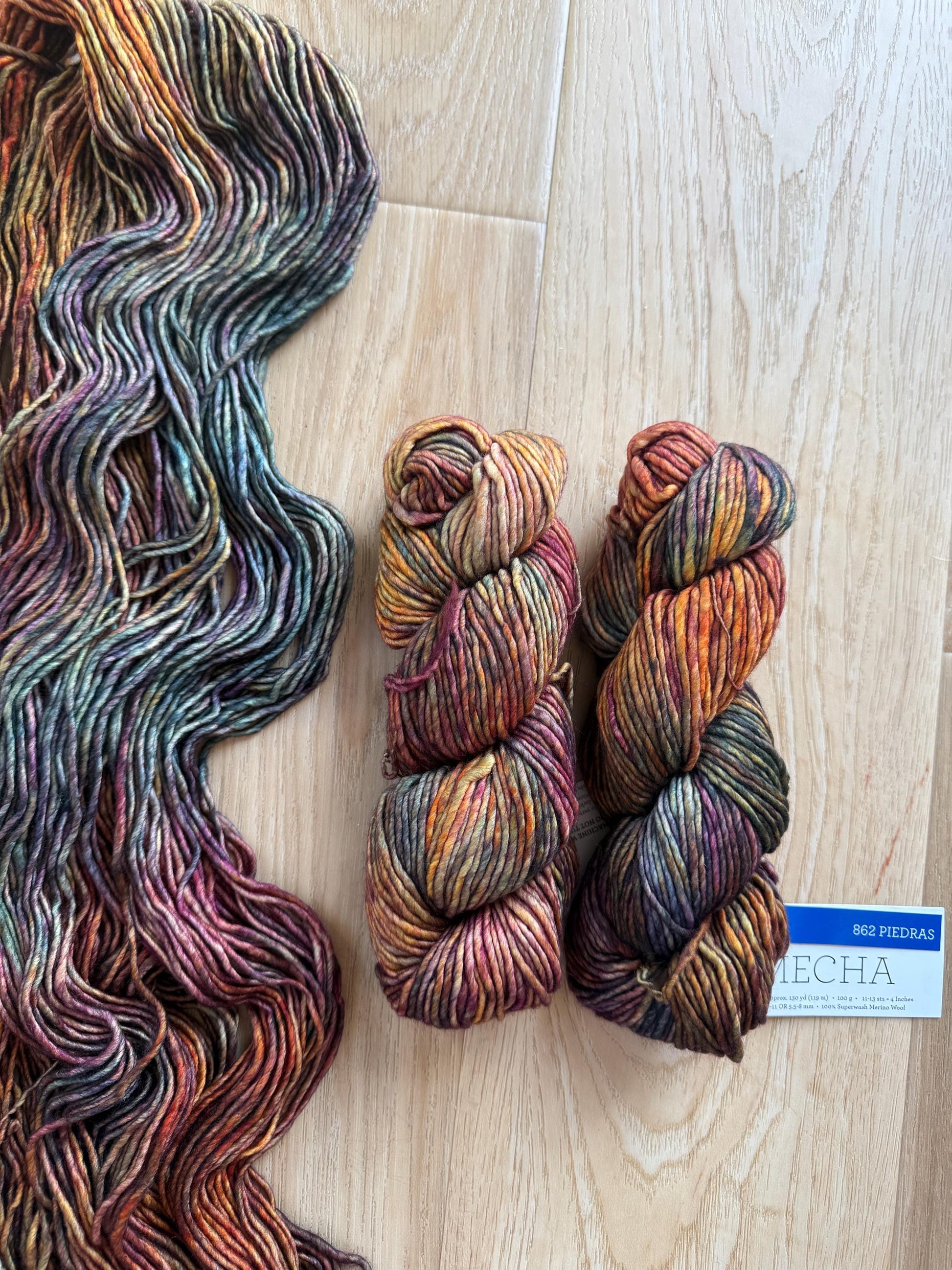 Malabrigo Mecha Piedras Yarn – Bulky Weight Superwash Merino Wool, Hand Dyed Soft Single-Ply Yarn, Chunky Knitting & Crochet Yarn