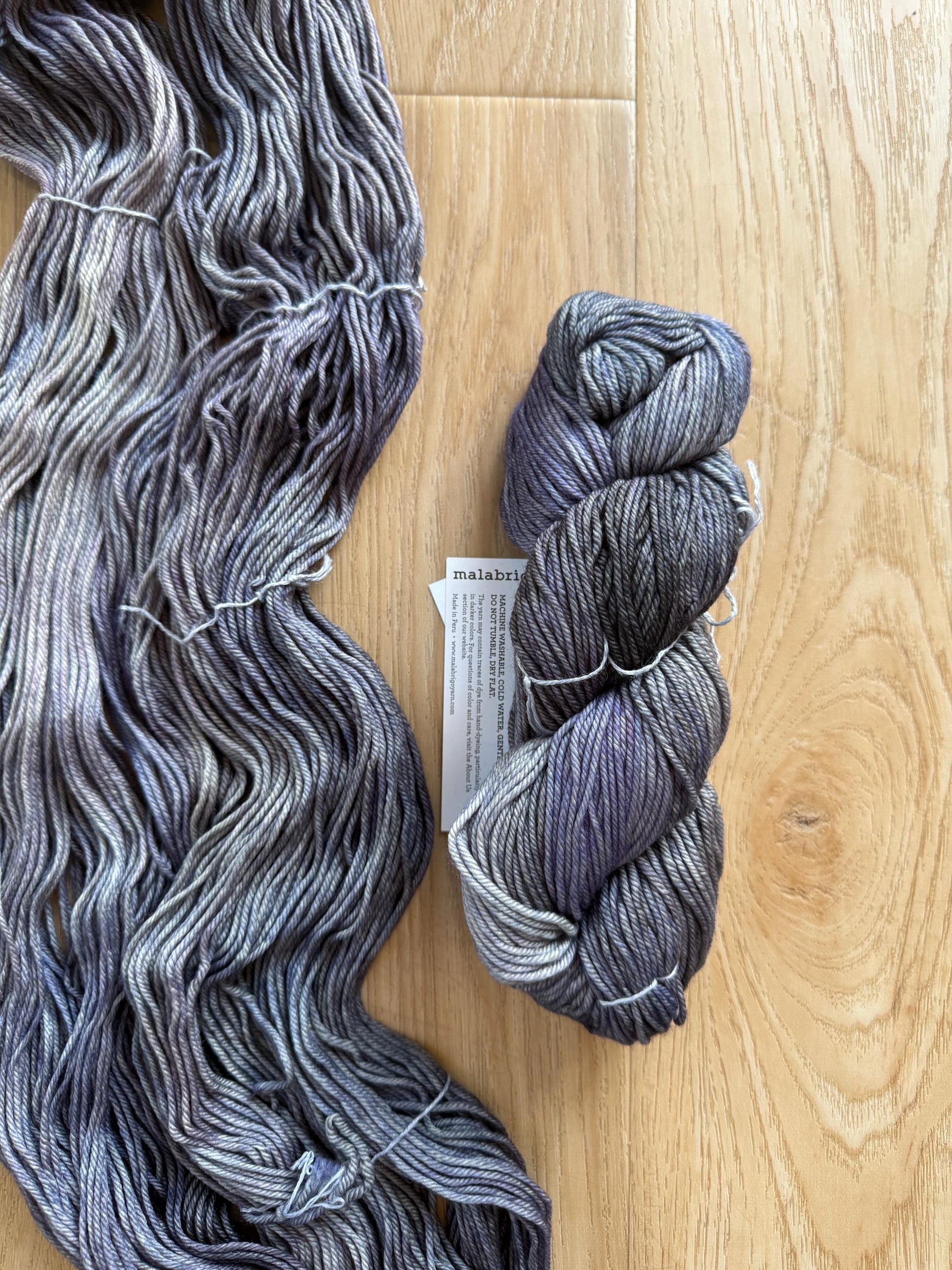 Malabrigo Rios Winter Lake Yarn – Worsted Weight Superwash Merino Wool, Hand Dyed Soft Yarn