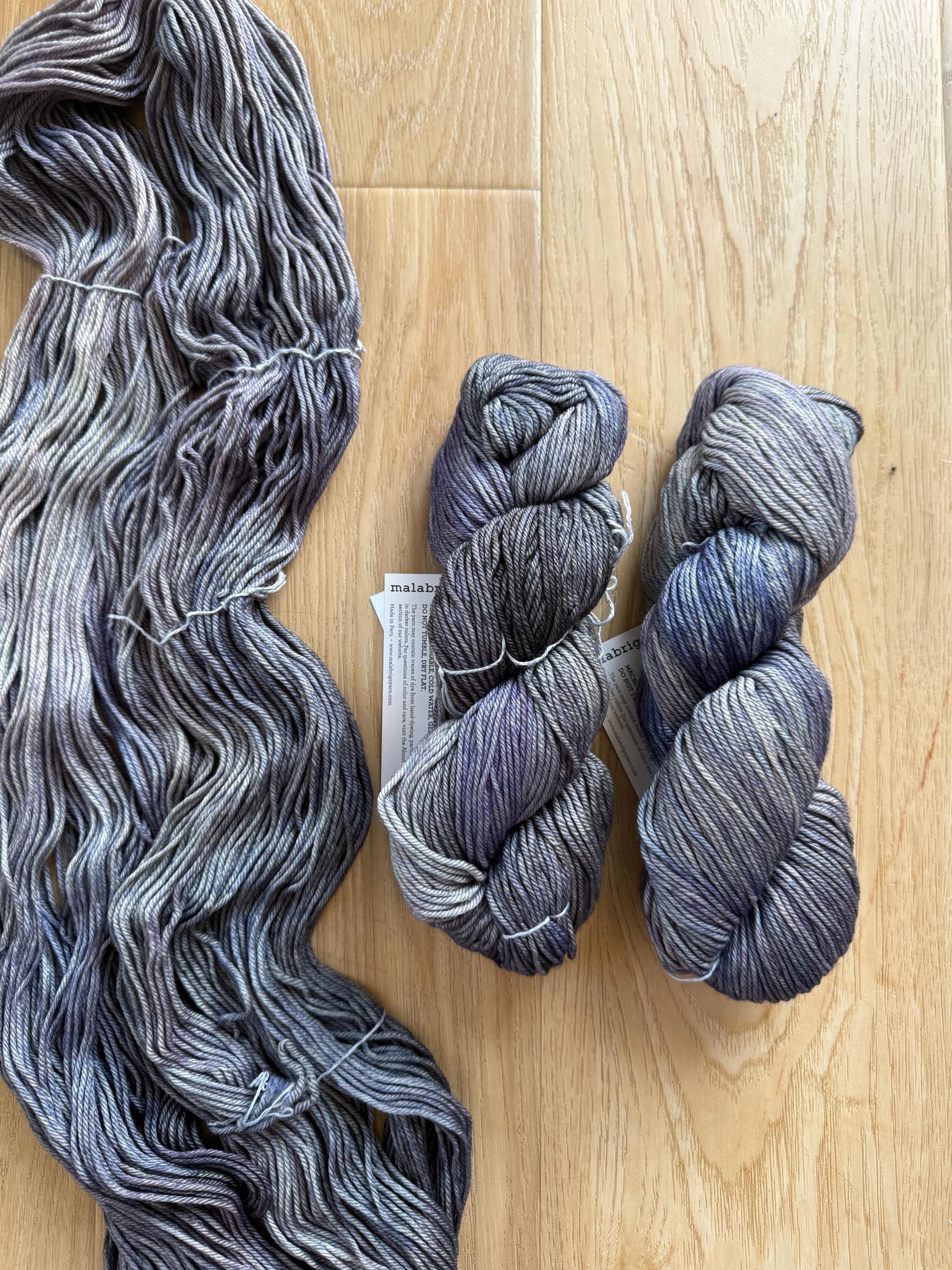 Malabrigo Rios Winter Lake Yarn – Worsted Weight Superwash Merino Wool, Hand Dyed Soft Yarn