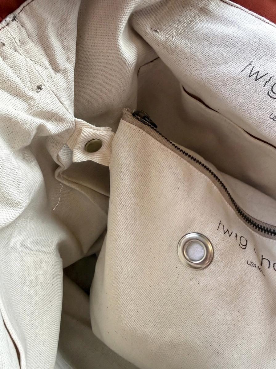 Knitting Project bag with pockets