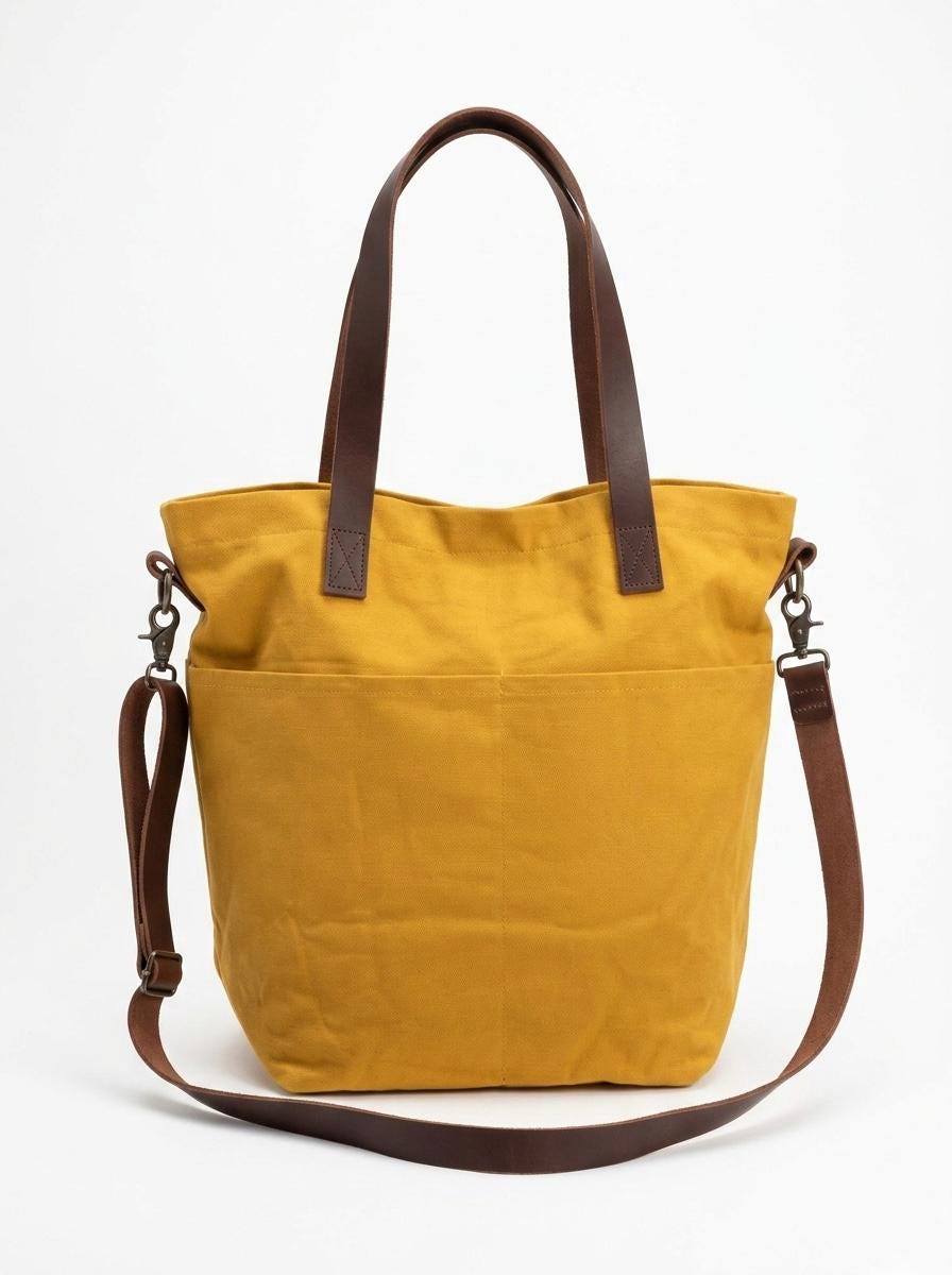 Knitting Project bag with pockets