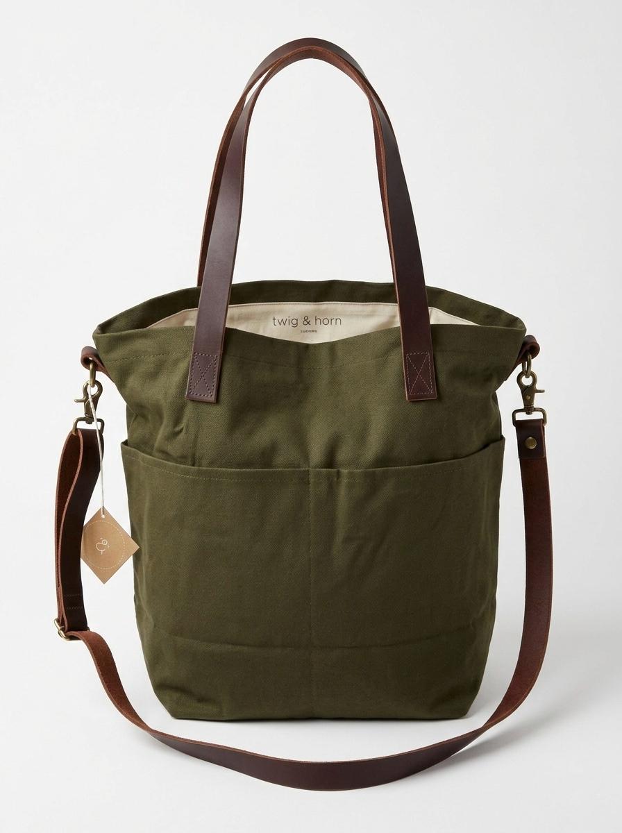 Knitting Project bag with pockets