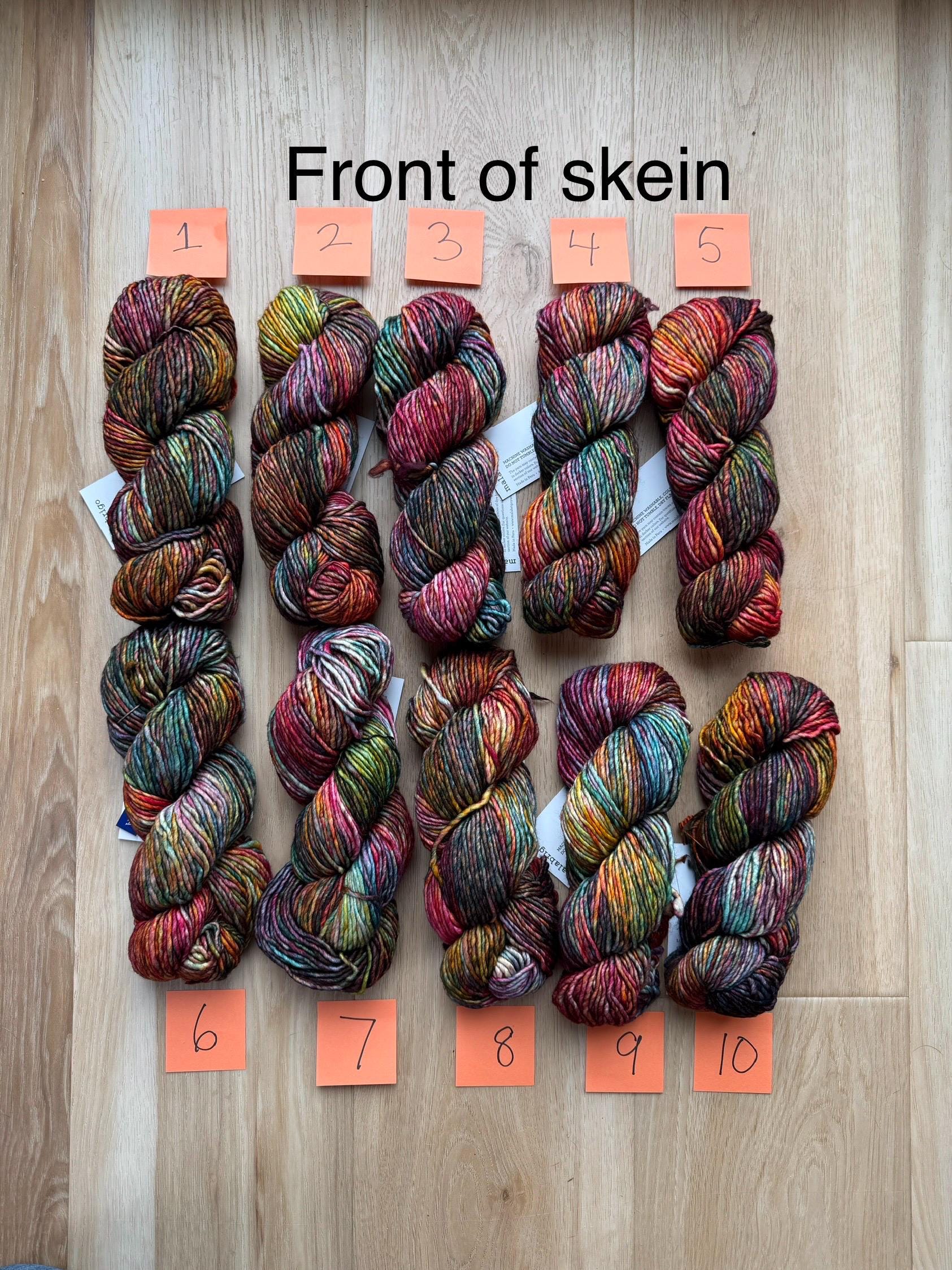 Malabrigo Mecha Diana Yarn – Bulky Weight Superwash Merino Wool, Hand Dyed Soft Single-Ply Yarn, Chunky Knitting & Crochet Yarn