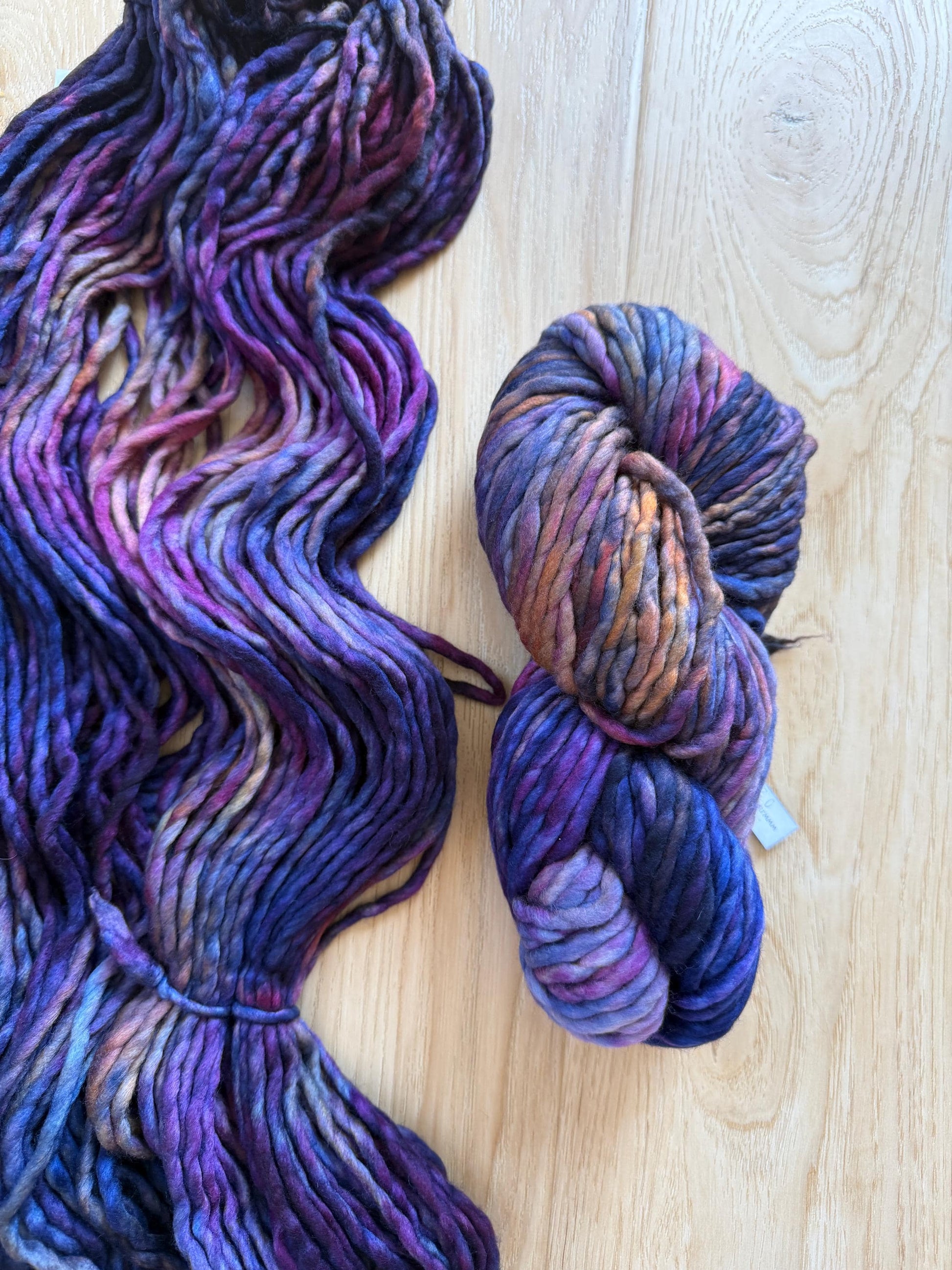 Malabrigo Rasta Tailsman yarn, hand dyed super bulky merino wool yarn