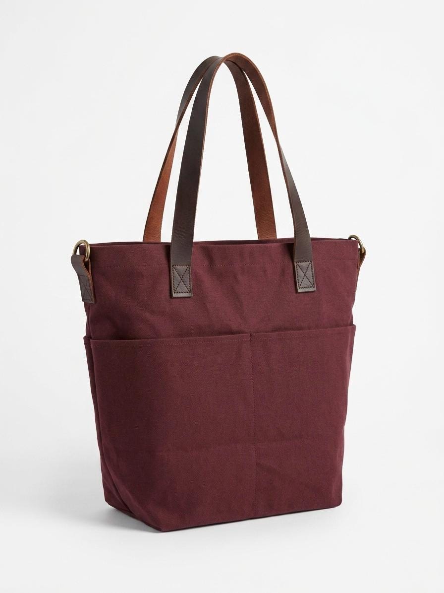 Knitting Project bag with pockets