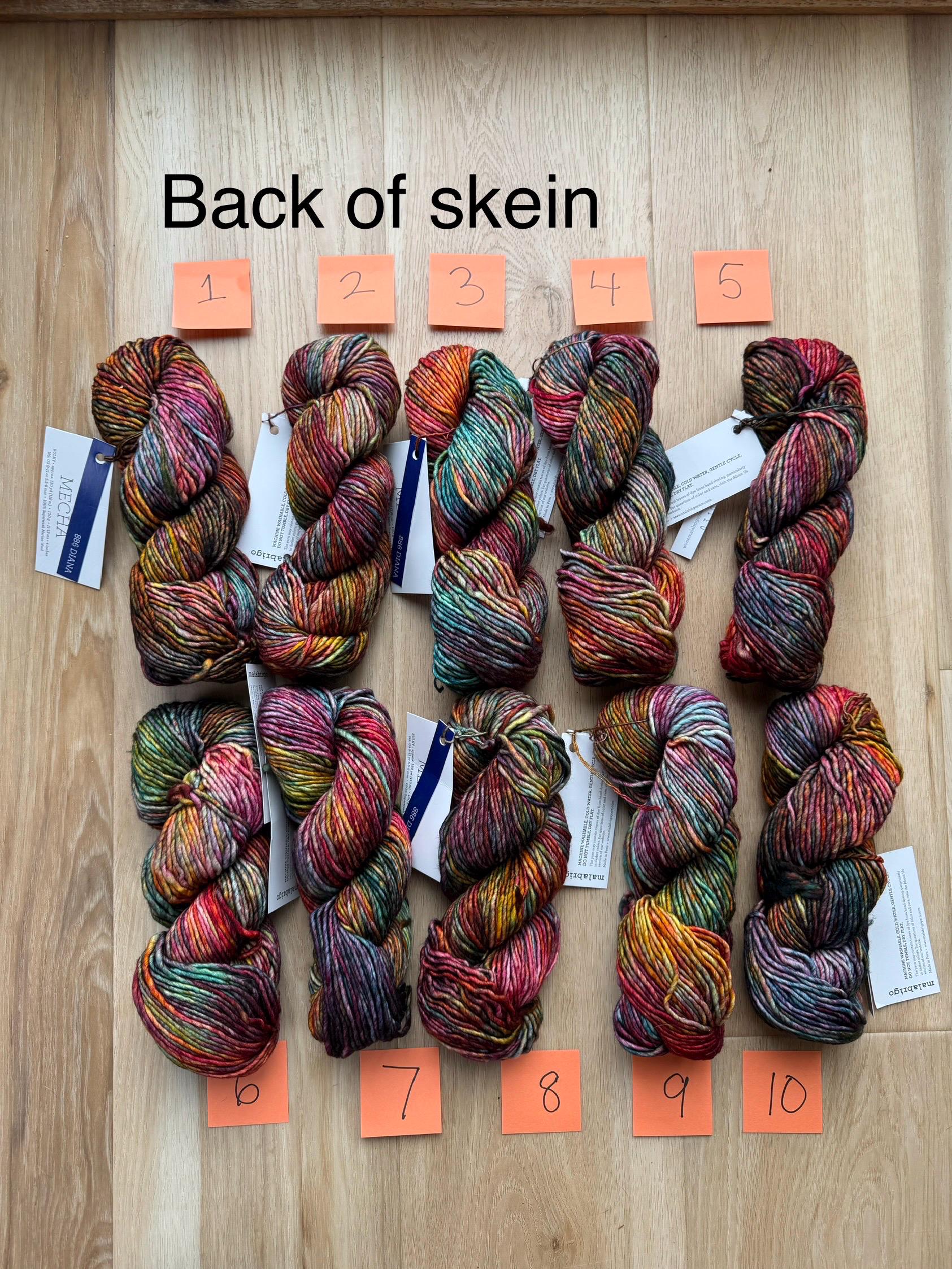 Malabrigo Mecha Diana Yarn – Bulky Weight Superwash Merino Wool, Hand Dyed Soft Single-Ply Yarn, Chunky Knitting & Crochet Yarn