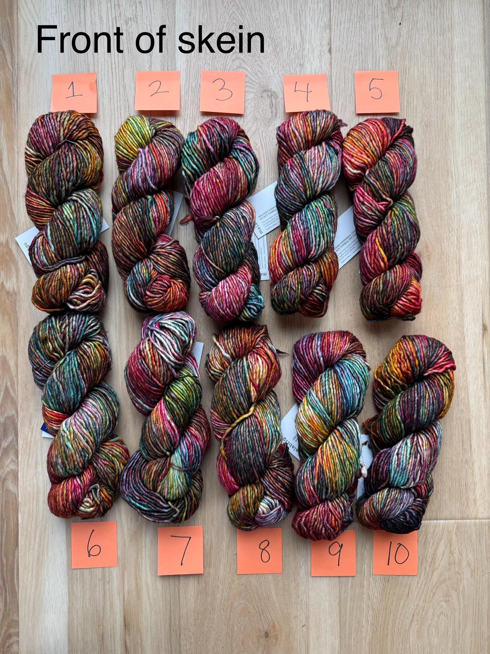 Malabrigo Mecha Diana Yarn – Bulky Weight Superwash Merino Wool, Hand Dyed Soft Single-Ply Yarn, Chunky Knitting & Crochet Yarn