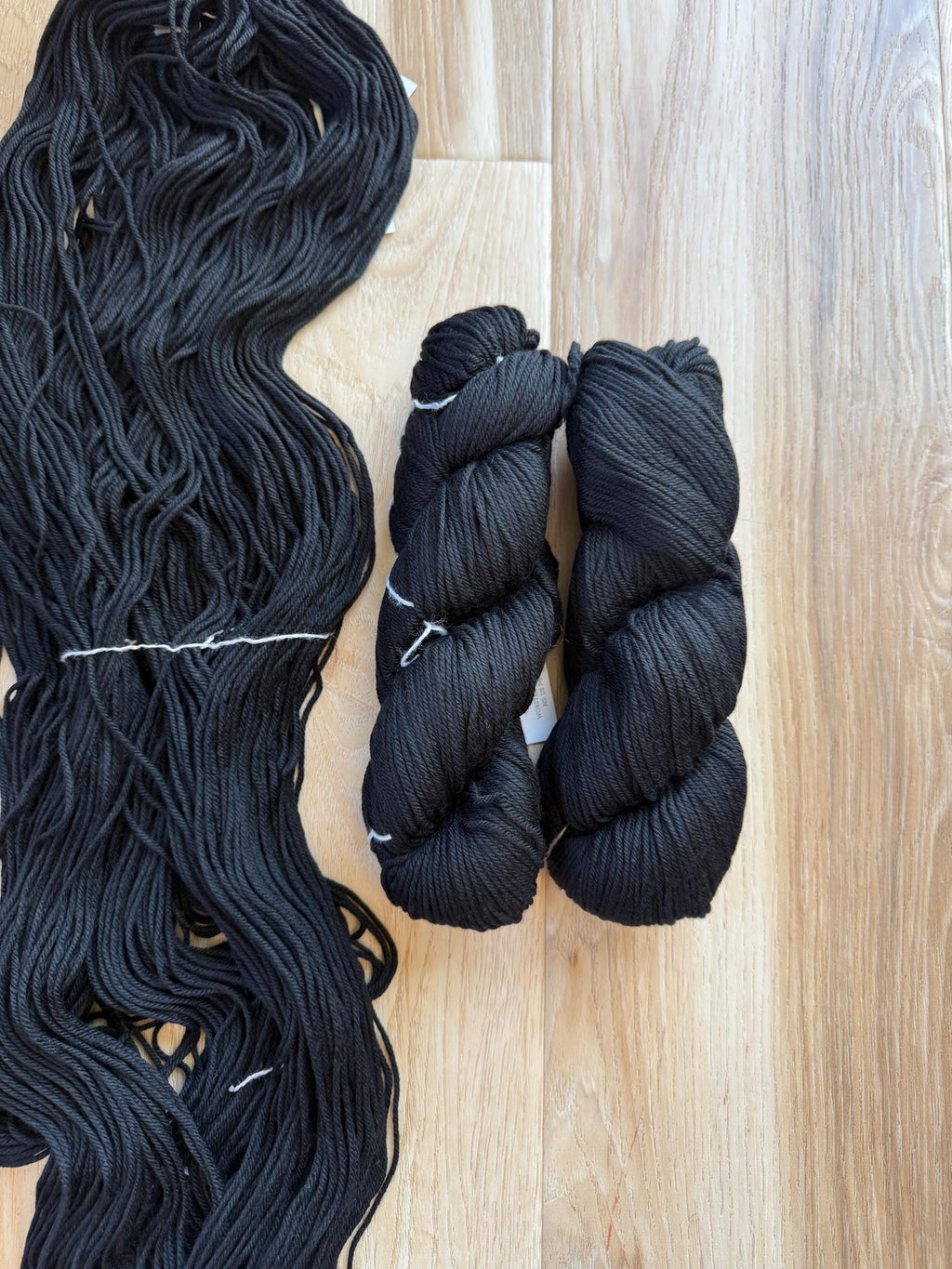 Malabrigo Rios Black Yarn Worsted Weight Superwash Merino Wool, Hand Dyed Soft Yarn, 4 Ply Knitting Yarn