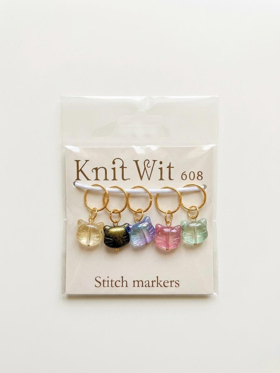 Knitting Project bag w pockets (medium), customized knitting project bag, craft supply/tool PLUS handmade stitch marker