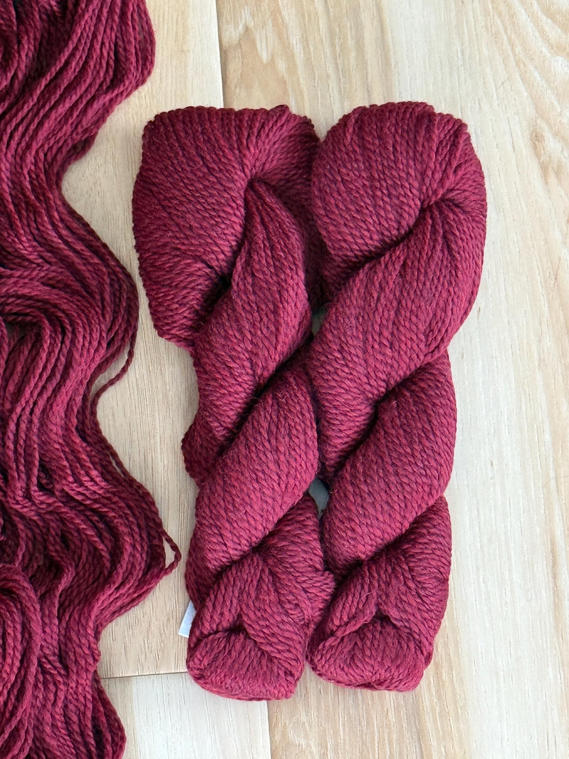 Blue Sky Fibers Highland Wool Yarn - Cranberry compote maroon yarn, 100% Peruvian Highland Wool, Worsted Weight Yarn