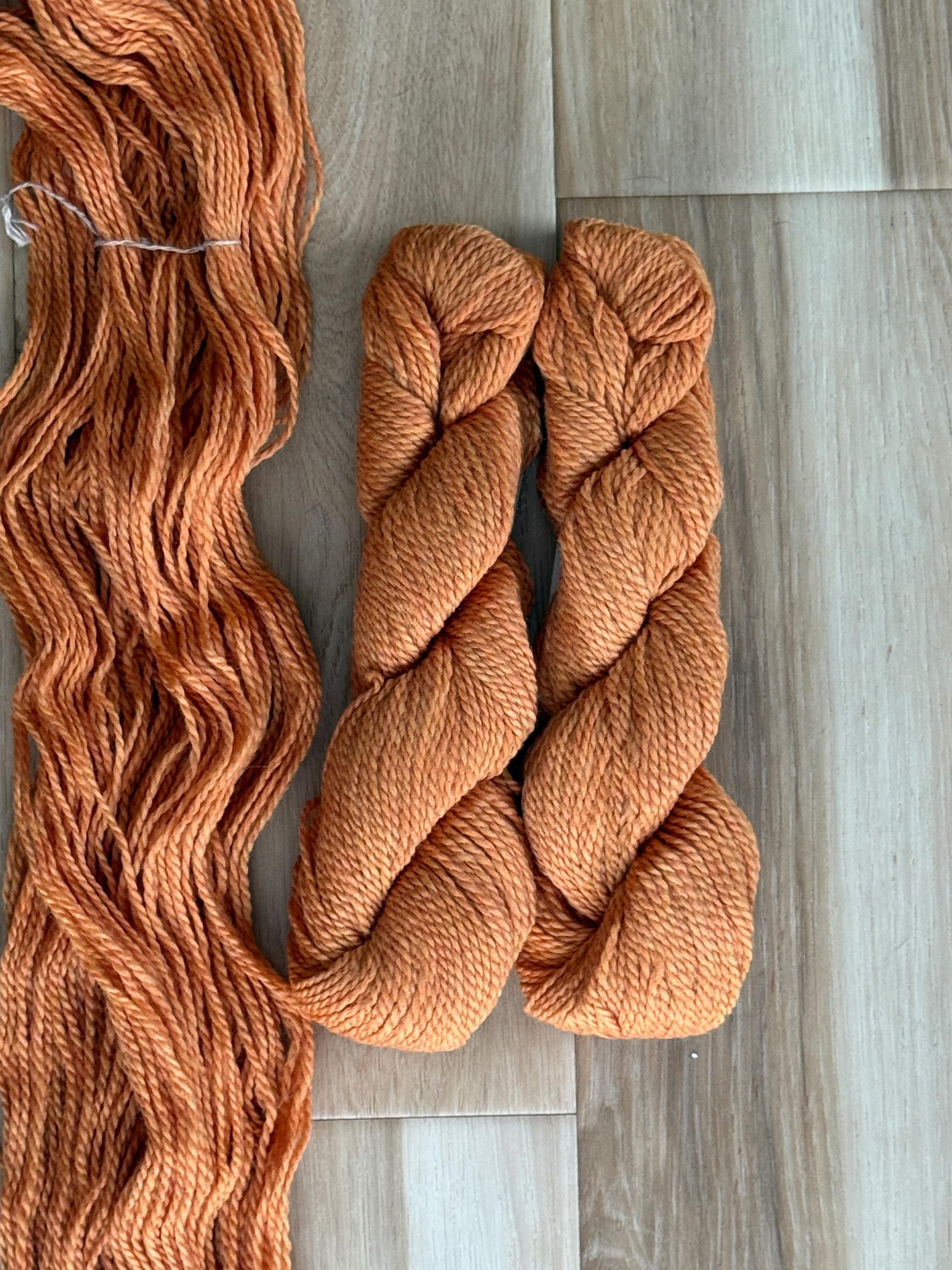 Blue Sky Fibers Highland Wool Yarn - orange yarn Ember glow 100% Peruvian Highland Wool, Worsted Weight Yarn