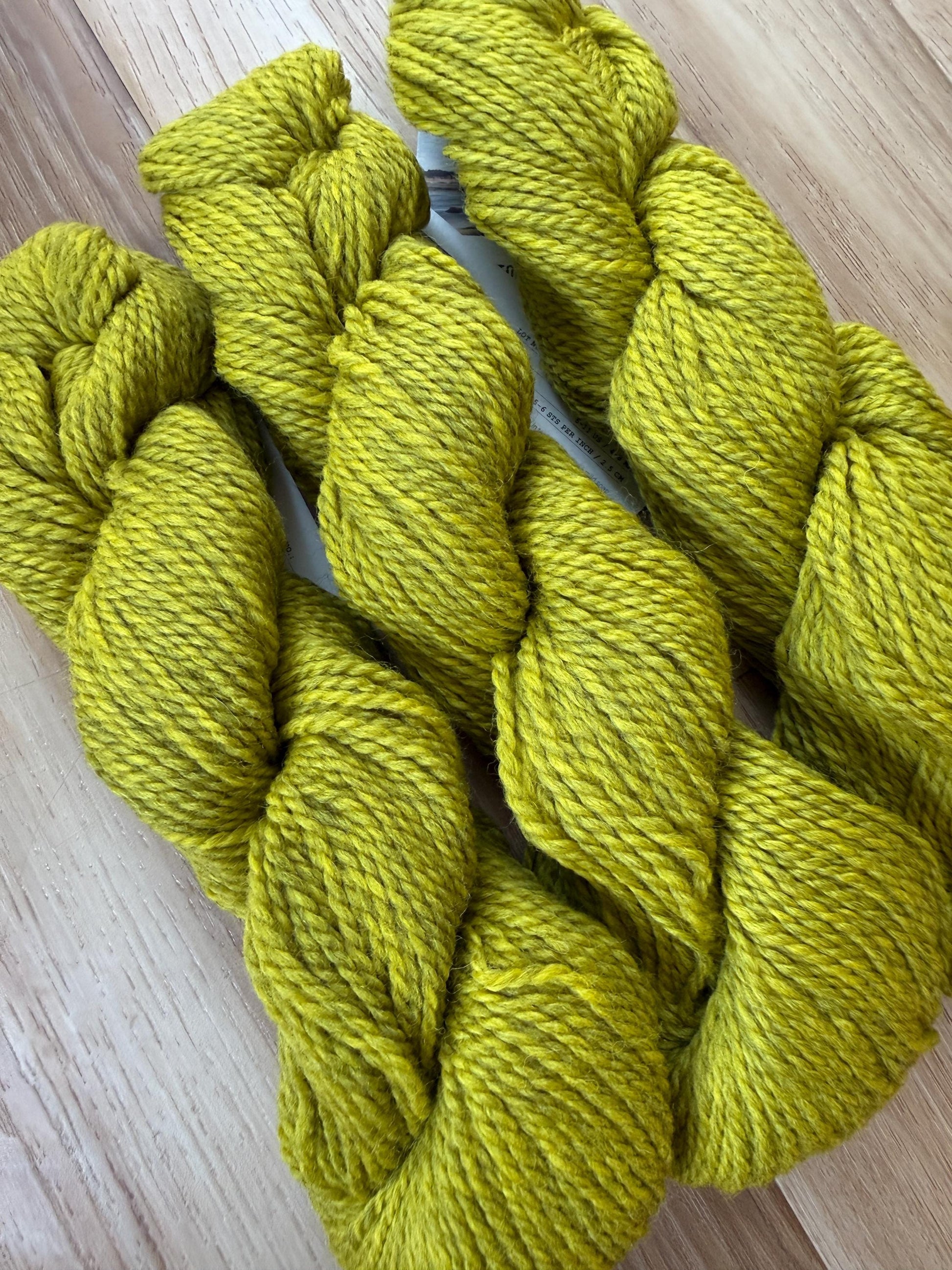 Blue Sky Fibers Highland Wool Yarn - yellow green Golden meadow yarn 100% Peruvian Highland Wool, Worsted Weight Yarn