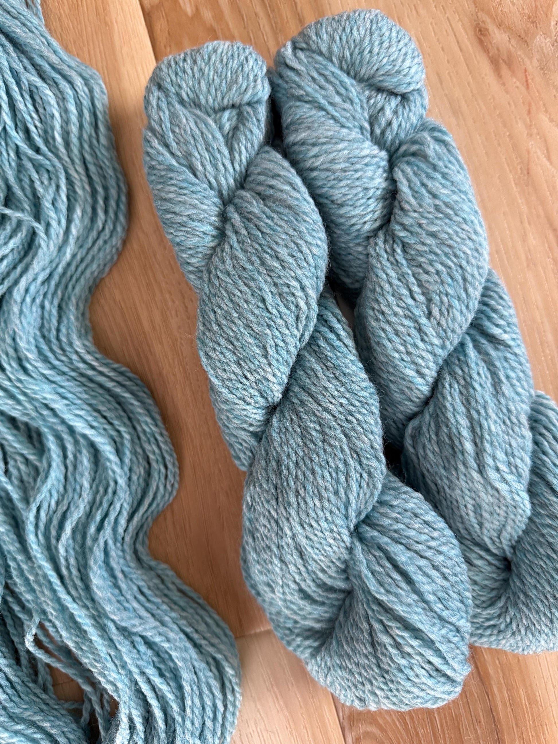 Blue Sky Fibers Highland Wool Yarn - light blue yarn Spring Ice color 100% Peruvian Highland Wool, Worsted Weight Yarn