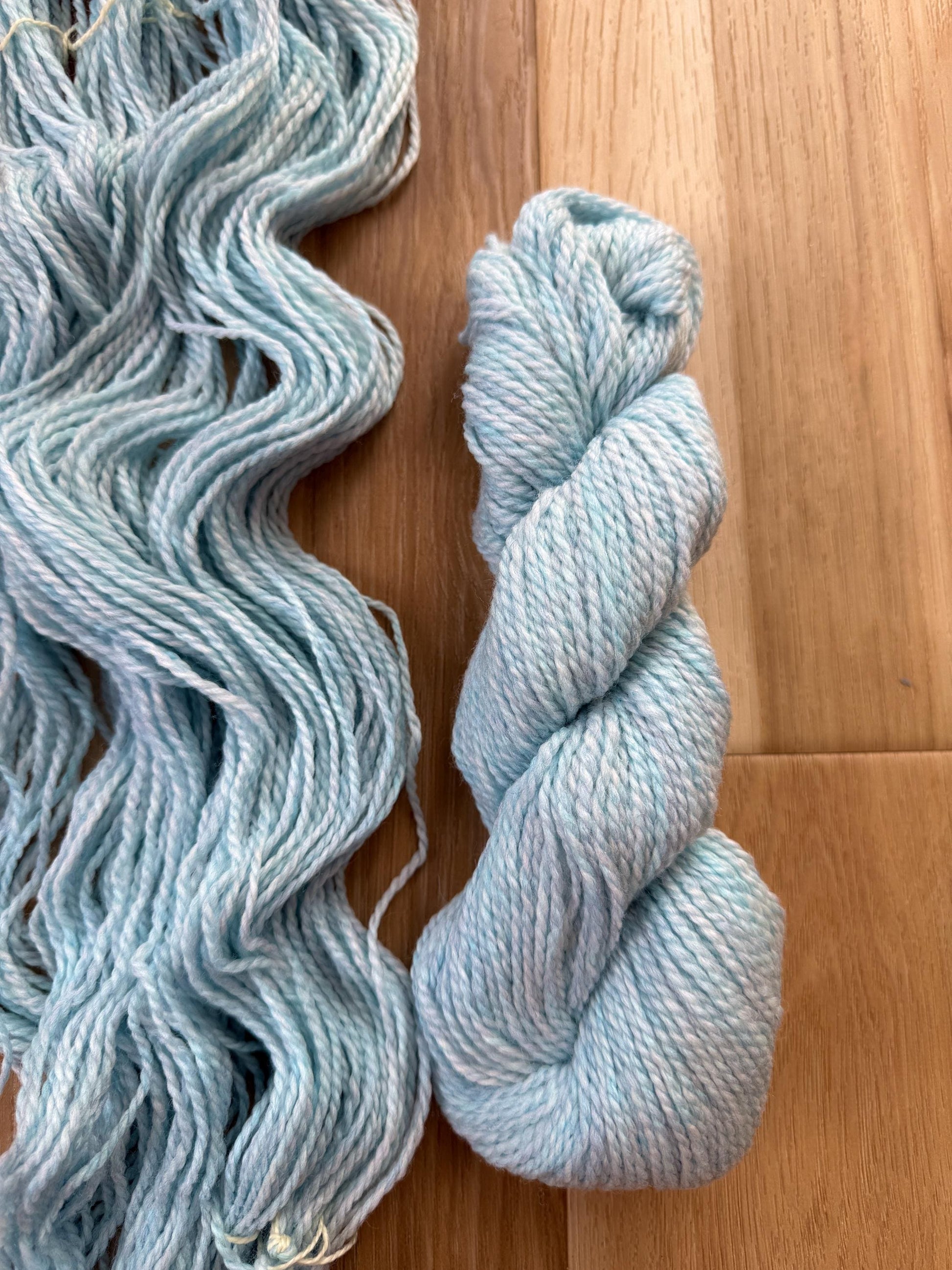 Blue Sky Fibers Highland Wool Yarn - Light blue Thermal spring color 100% Peruvian Highland Wool, Worsted Weight Yarn