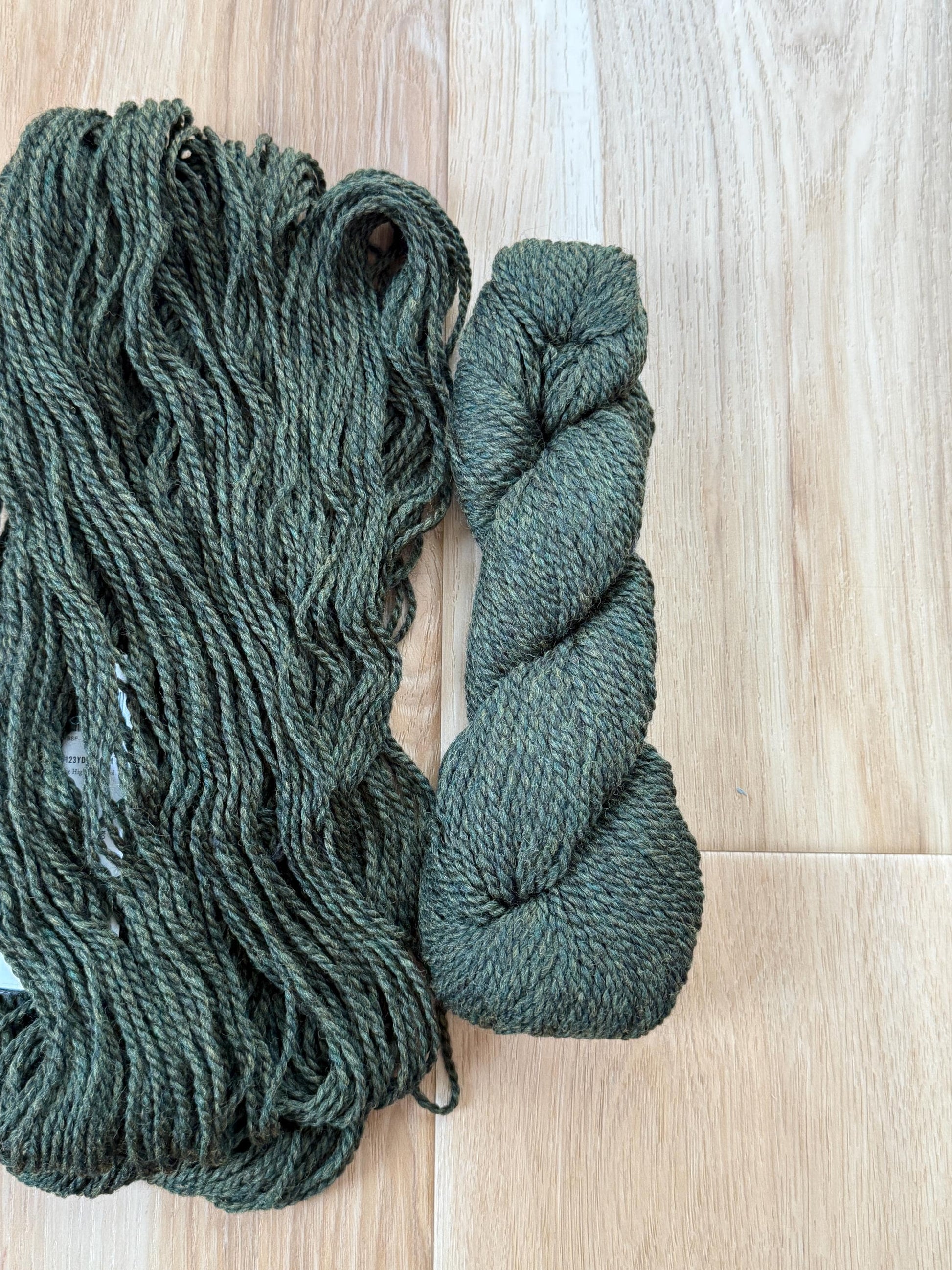 Blue Sky Fibers Highland Wool Yarn - Green yarn, wild thyme color 100% Peruvian Highland Wool, Worsted Weight Yarn