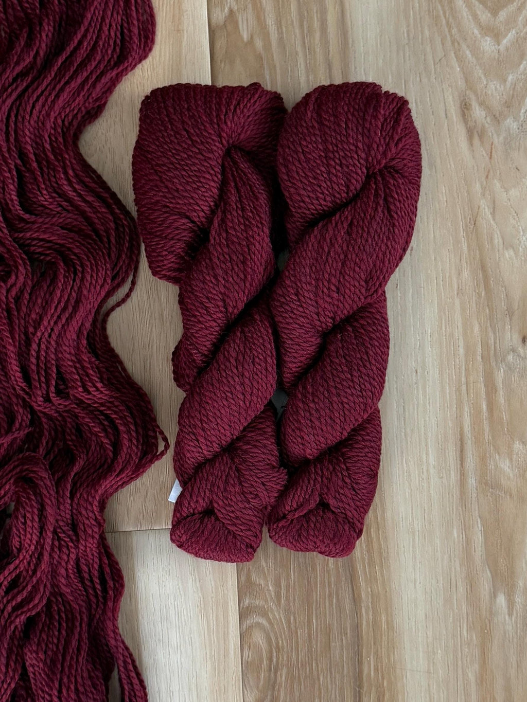 Blue Sky Fibers Highland Wool Yarn - Cranberry compote maroon yarn, 100% Peruvian Highland Wool, Worsted Weight Yarn
