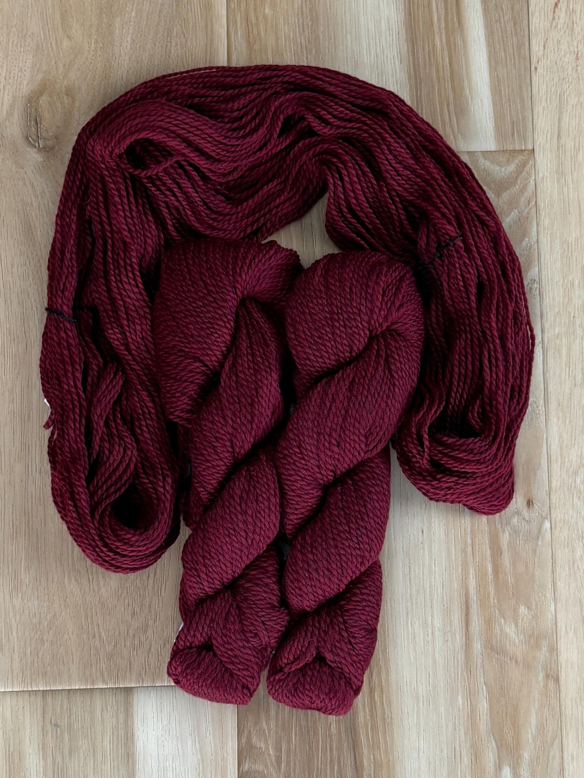 Blue Sky Fibers Highland Wool Yarn - Cranberry compote maroon yarn, 100% Peruvian Highland Wool, Worsted Weight Yarn
