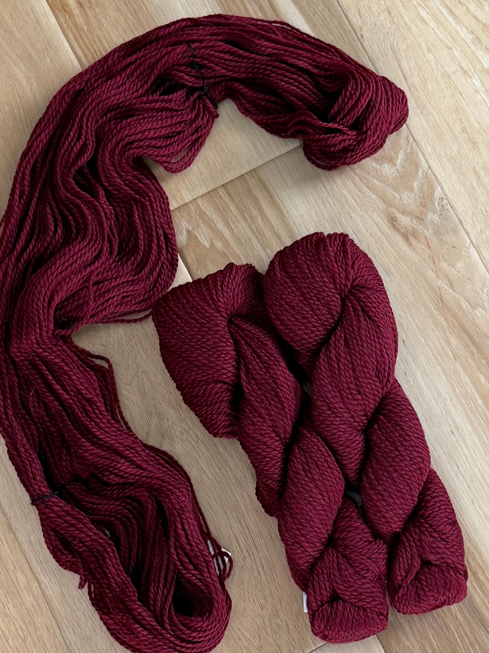 Blue Sky Fibers Highland Wool Yarn - Cranberry compote maroon yarn, 100% Peruvian Highland Wool, Worsted Weight Yarn