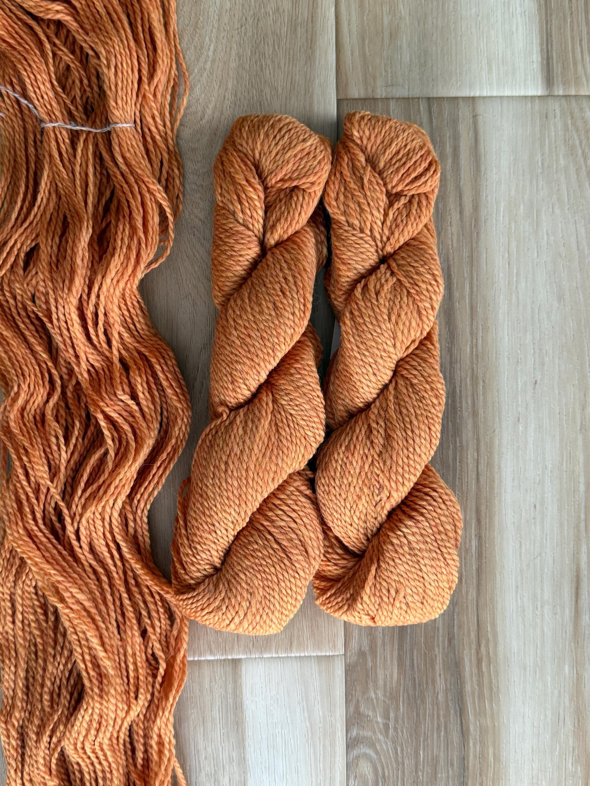 Blue Sky Fibers Highland Wool Yarn - orange yarn Ember glow 100% Peruvian Highland Wool, Worsted Weight Yarn