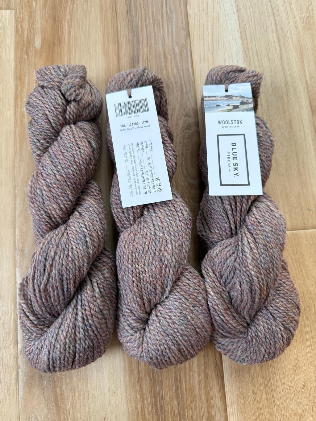 Blue Sky Fibers Highland Wool Yarn - Northern lights brown yarn 100% Peruvian Highland Wool, Worsted Weight Yarn