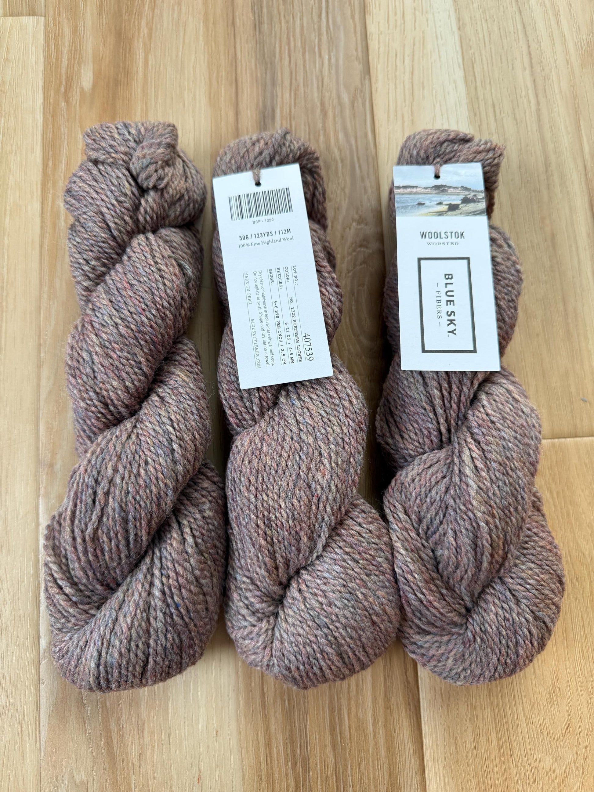 Blue Sky Fibers Highland Wool Yarn - Northern lights brown yarn 100% Peruvian Highland Wool, Worsted Weight Yarn