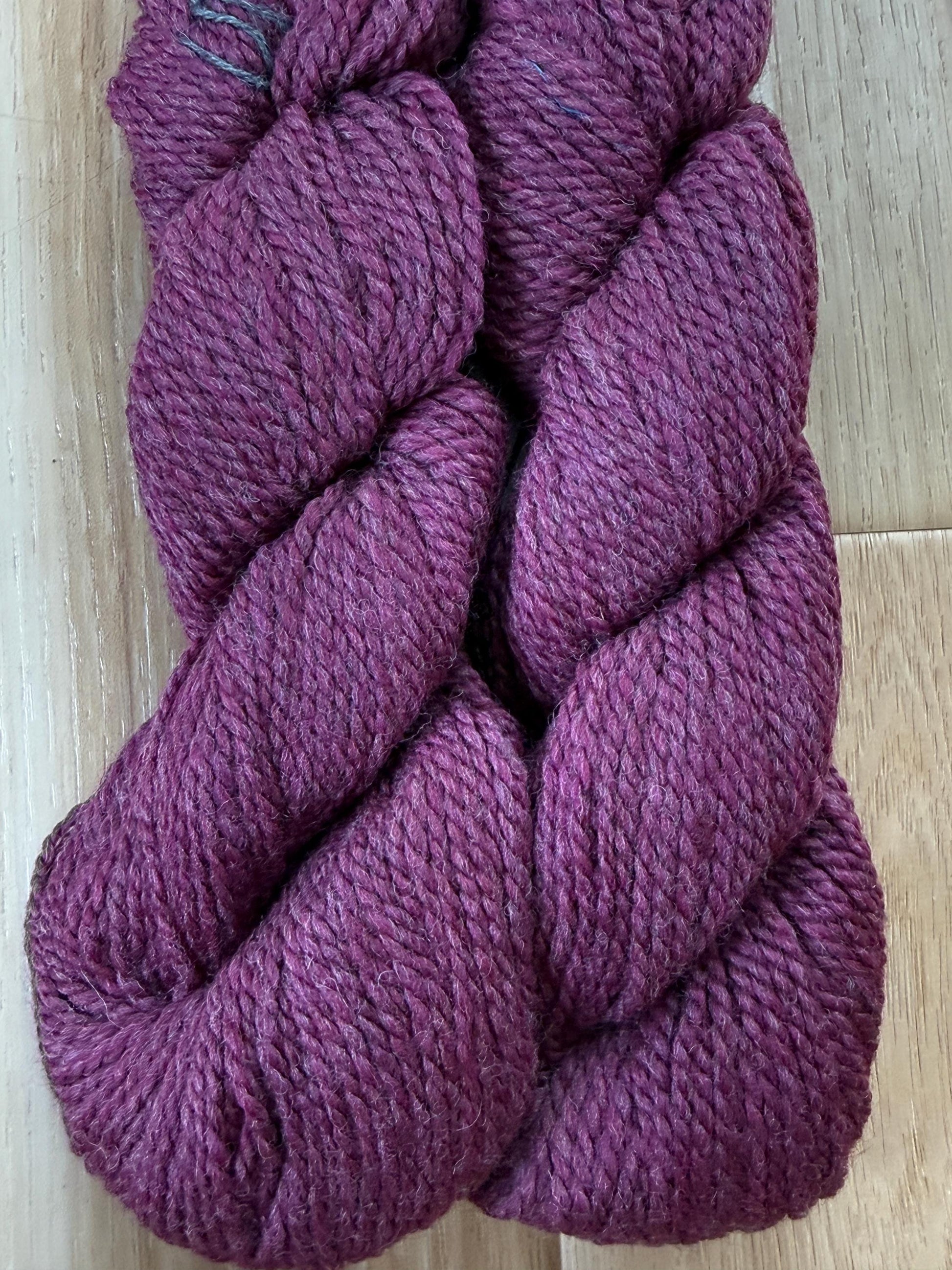 Blue Sky Fibers Highland Wool Yarn - Purple pressed grapes yarn 100% Peruvian Highland Wool, Worsted Weight Yarn